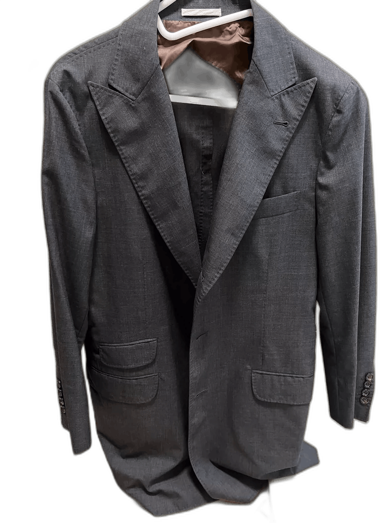 Brunello Cucinelli Brunello Cucinelli Gray Wool Suit Coat Size L / US 10 / IT 46 - 1 Thumbnail
