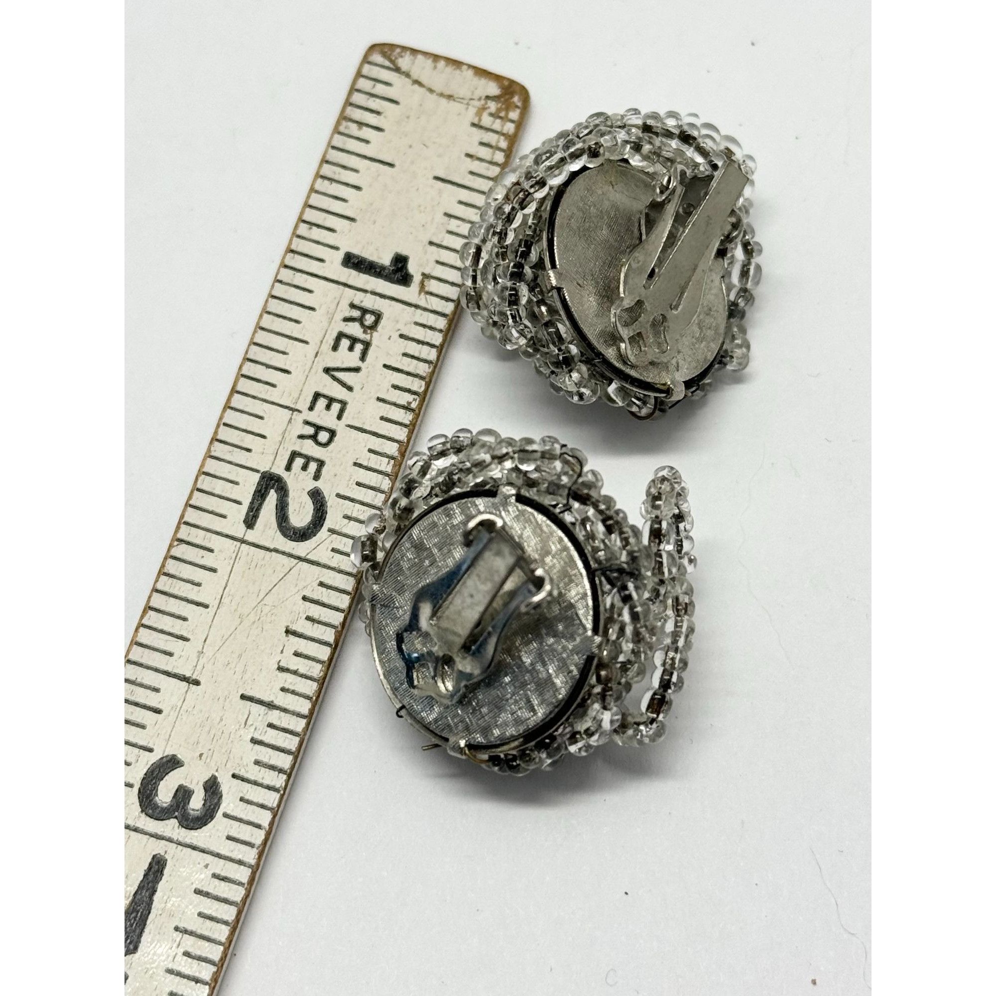 Vintage Vintage beaded crystal earrings Size ONE SIZE - 2 Thumbnail