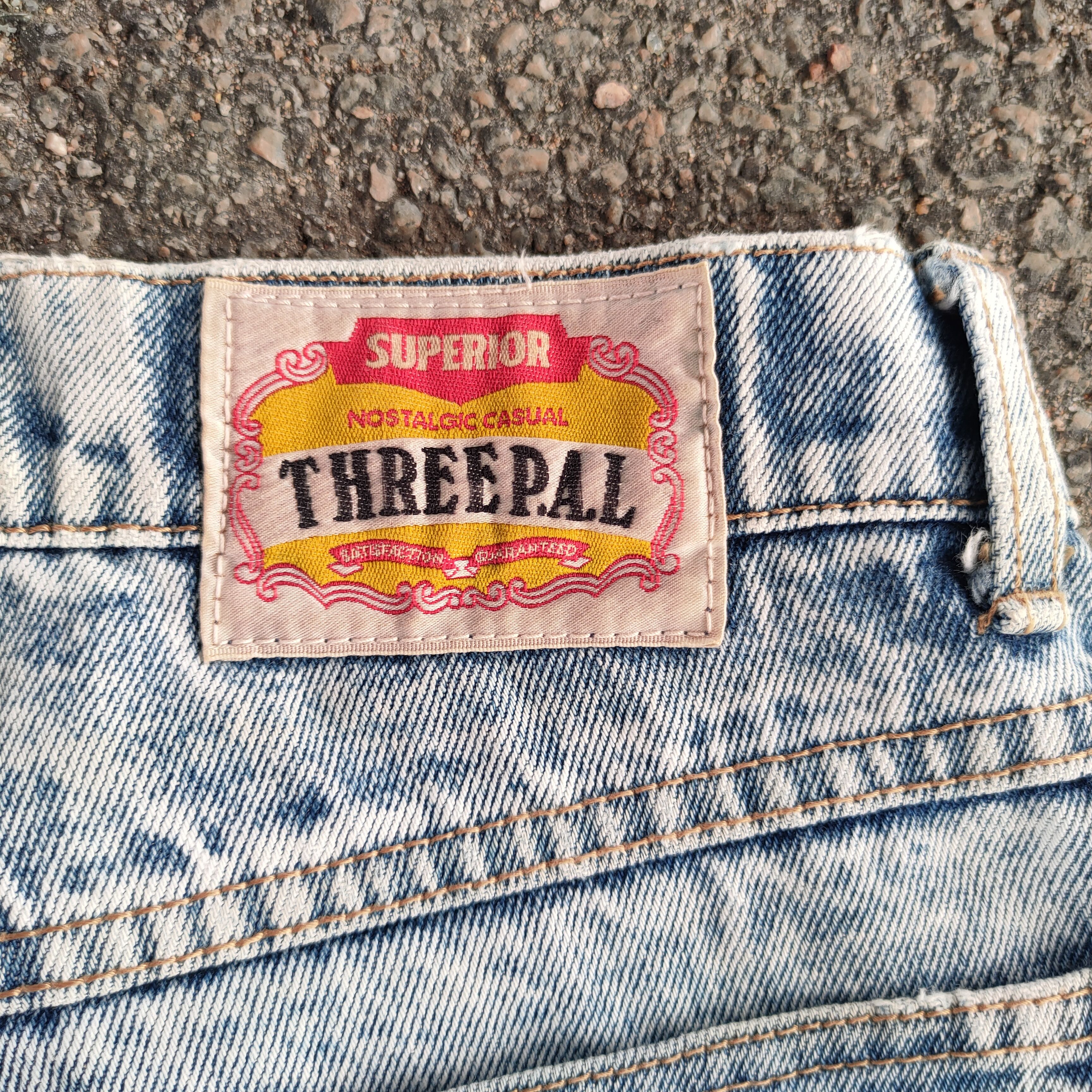 Japanese Brand × Jean × Vintage VINTAGE THREEPAL FADED RIPPED JEANS DENIM PANTS Size US 32 / EU 48 - 10 Thumbnail