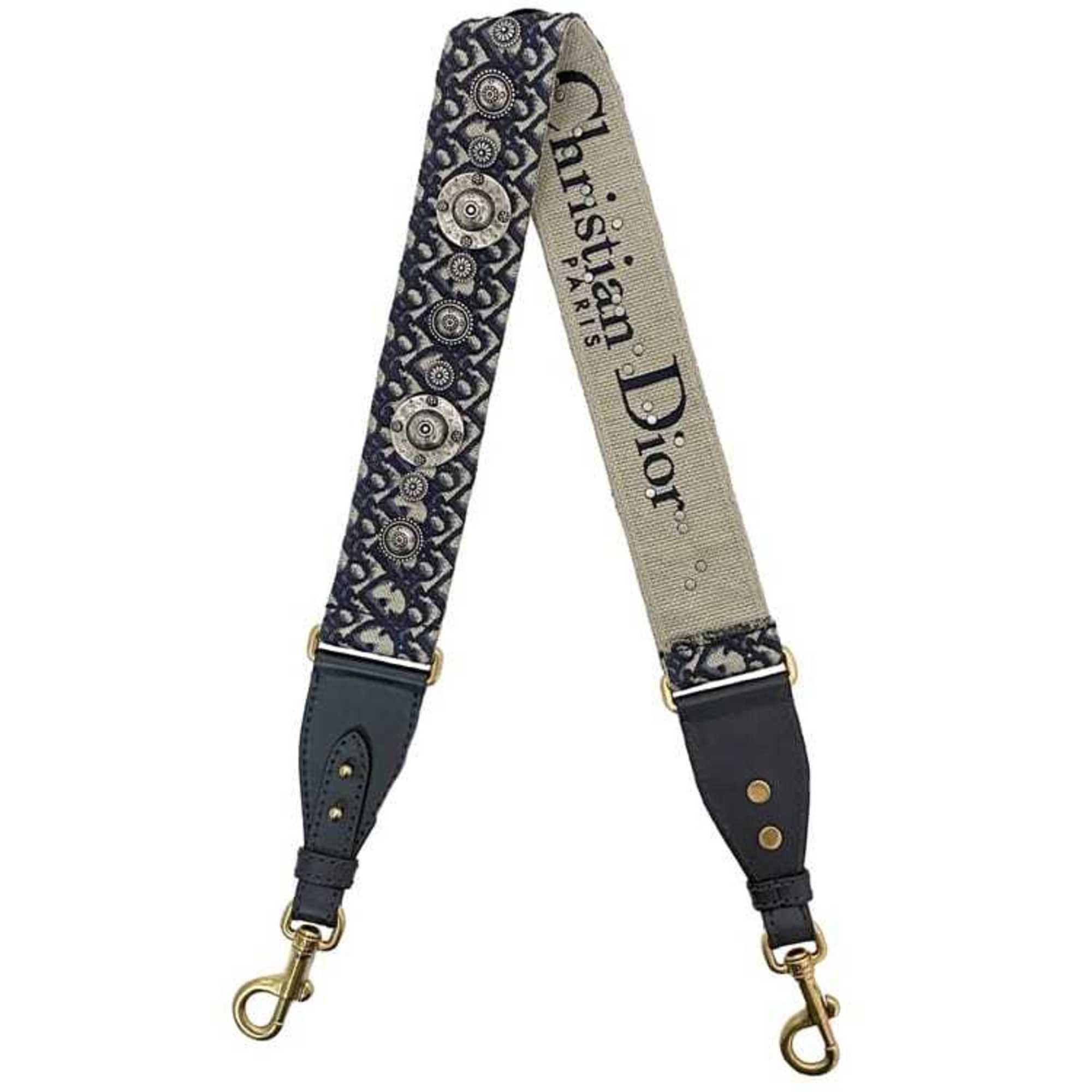 Dior Christian Dior Shoulder Strap ec-21506 Navy Beige Trotter Canvas Leather Studs Coin Women's Size ONE SIZE - 1 Thumbnail
