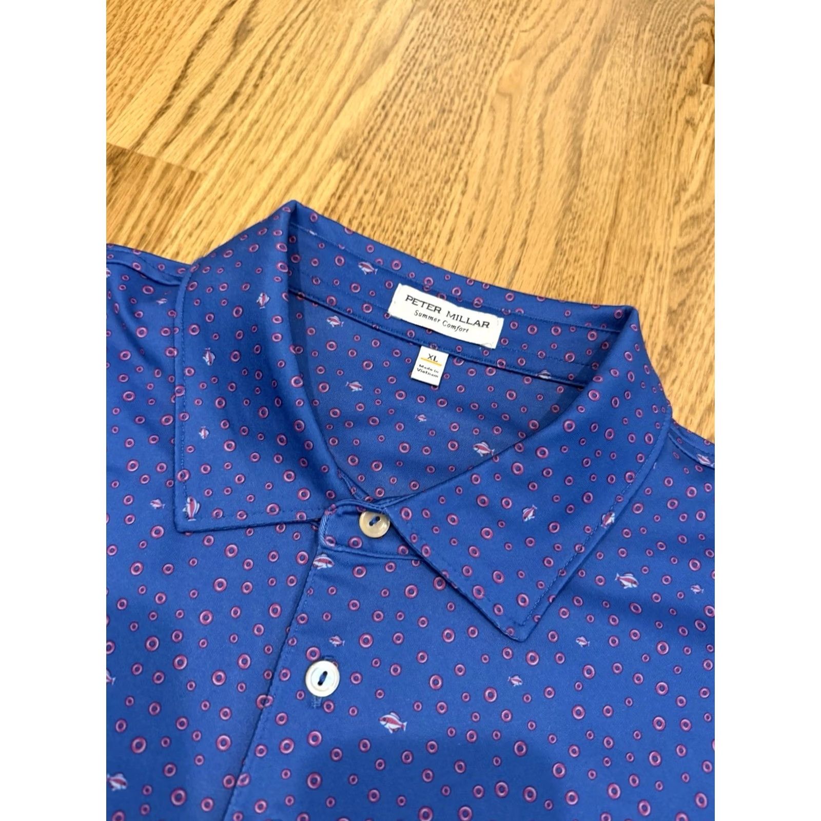 Peter Millar Peter Millar Polo Shirt Men’s Size XL Short Sleeve Fish Water Print Bubbles Size US XL / EU 56 / 4 - 3 Thumbnail
