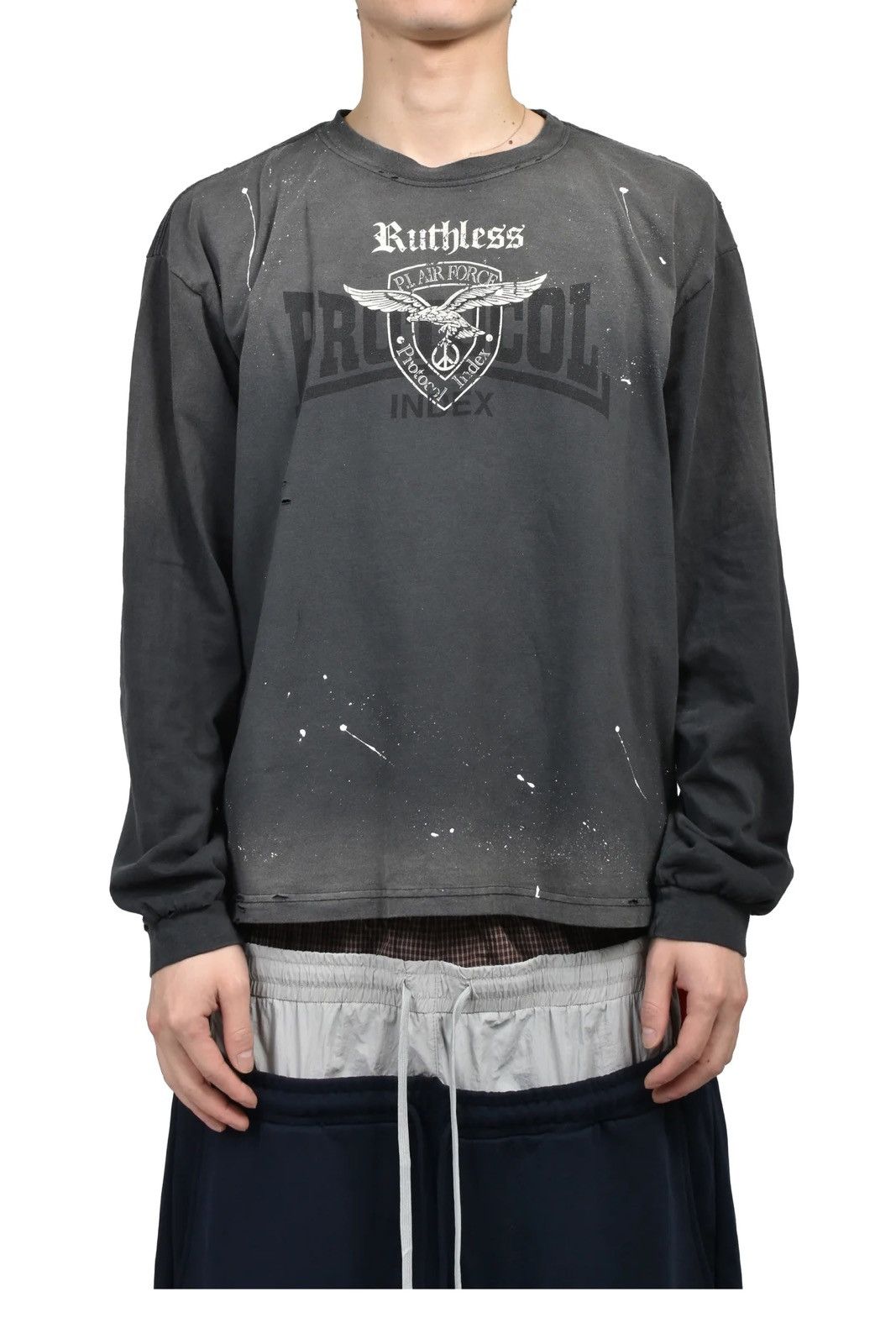 PROJECT G/R Protocol Index VINTAGE OVERDYED LONGSLEEVE (NVY) PROJECT GR Size US L / EU 52-54 / 3 - 3 Thumbnail