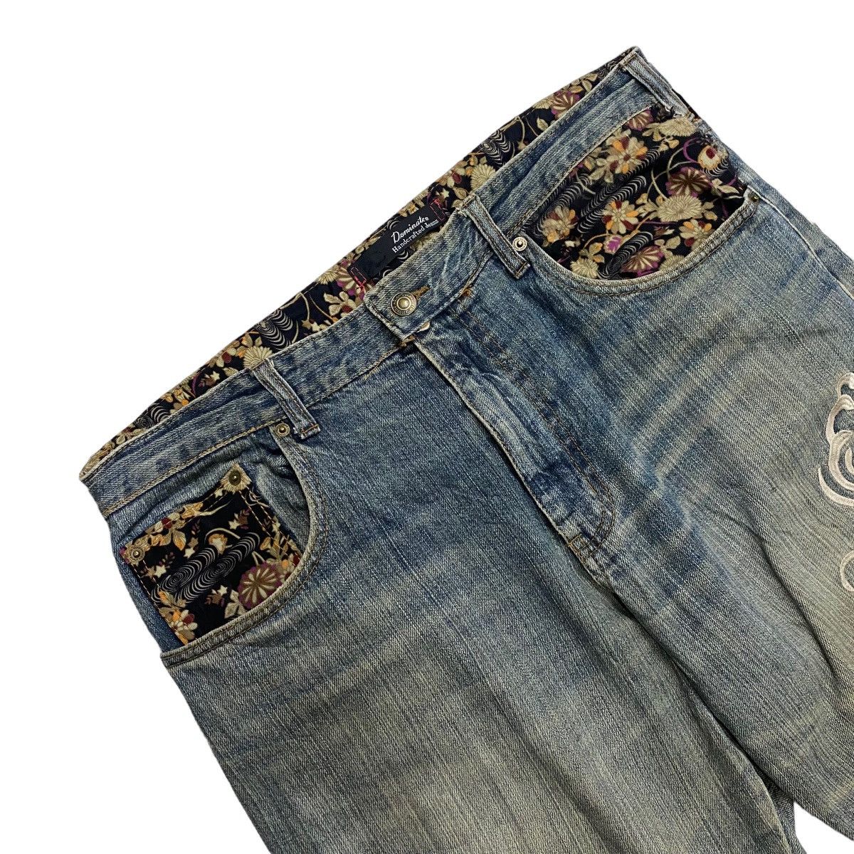 Vintage Sukajan denim emboridery distressed pant Size US 36 / EU 52 - 5 Thumbnail