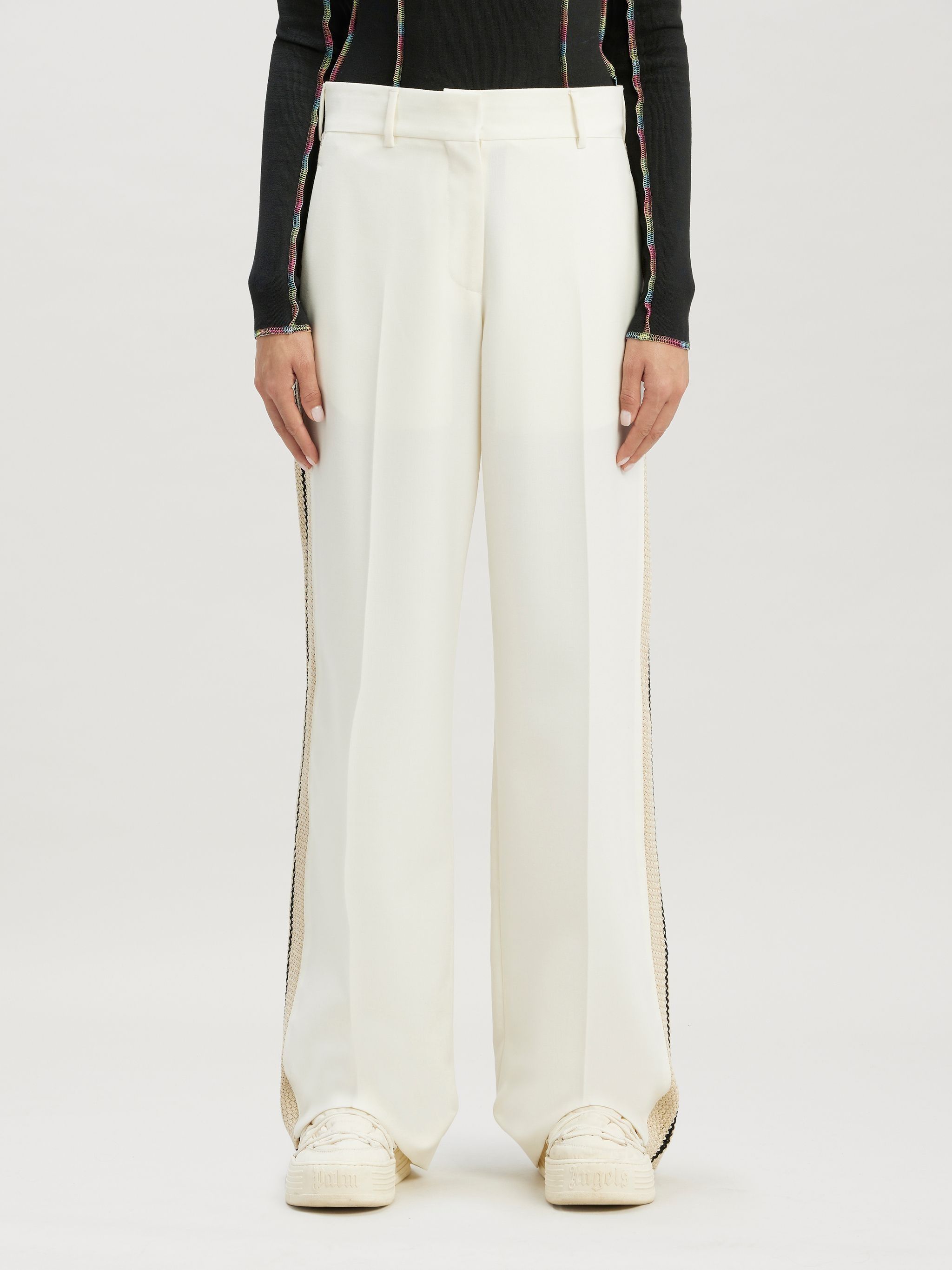 Palm Angels o1y1125 Casual Pant in Ivory Size 26" / US 2 / IT 38 - 2 Thumbnail