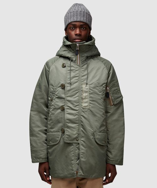 image of Beams Plus Mil Type N-3B Down in Sage Green, Men's (Size Medium)