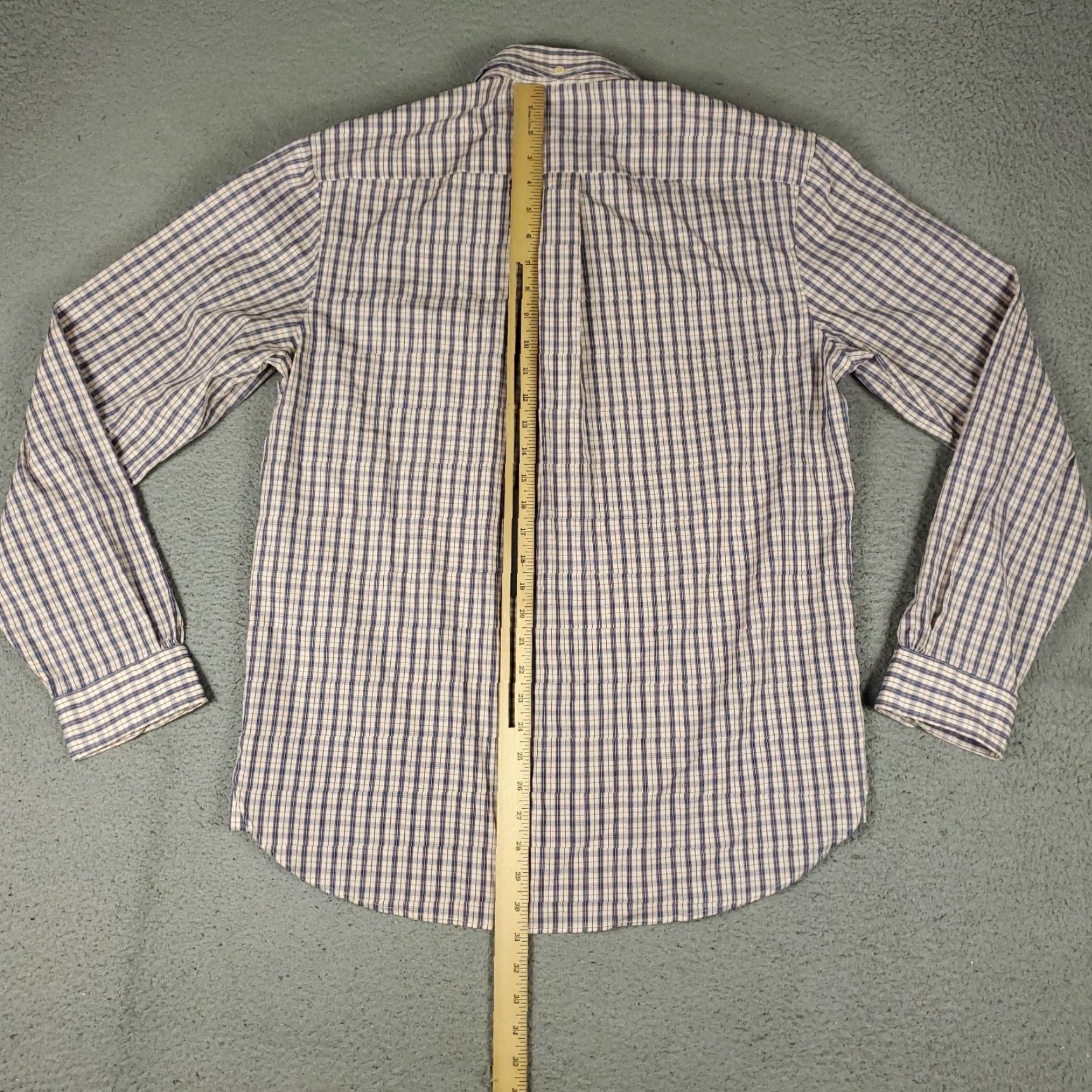 Brooks Brothers Brooks Brothers Shirt Mens XL Blue Plaid Button-Up Long Sleeve Regular Fit Casual Standard Collar Down Size US XL / EU 56 / 4 - 3 Thumbnail