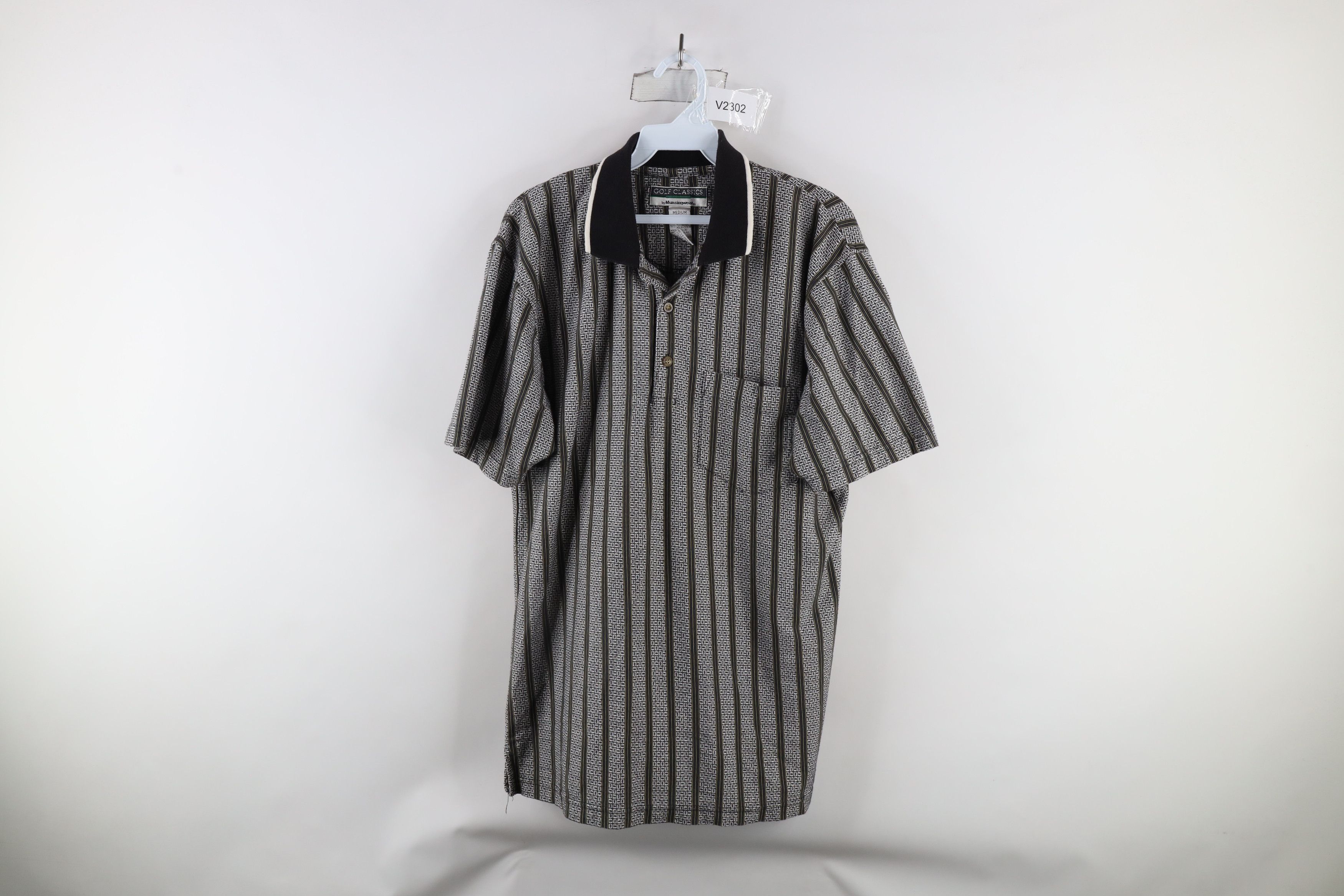 Vintage Vintage 90s Streetwear Striped Short Sleeve Golf Polo Shirt Size US M / EU 48-50 / 2 - 1 Thumbnail