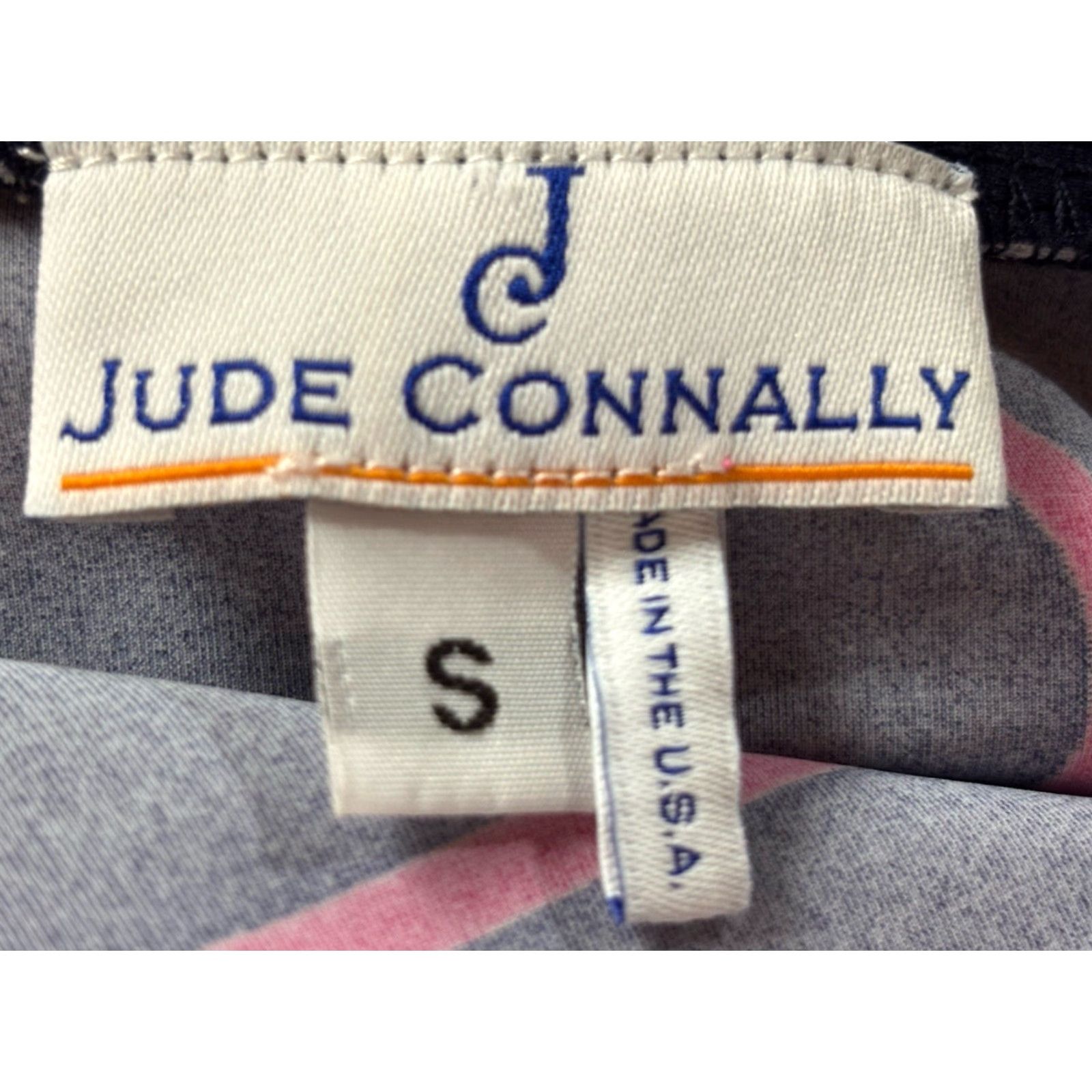Vintage Jude Connally Blue Geometric Shift Dress U-Neck Ruffle Cuff Small Womens Size S / US 4 / IT 40 - 7 Thumbnail