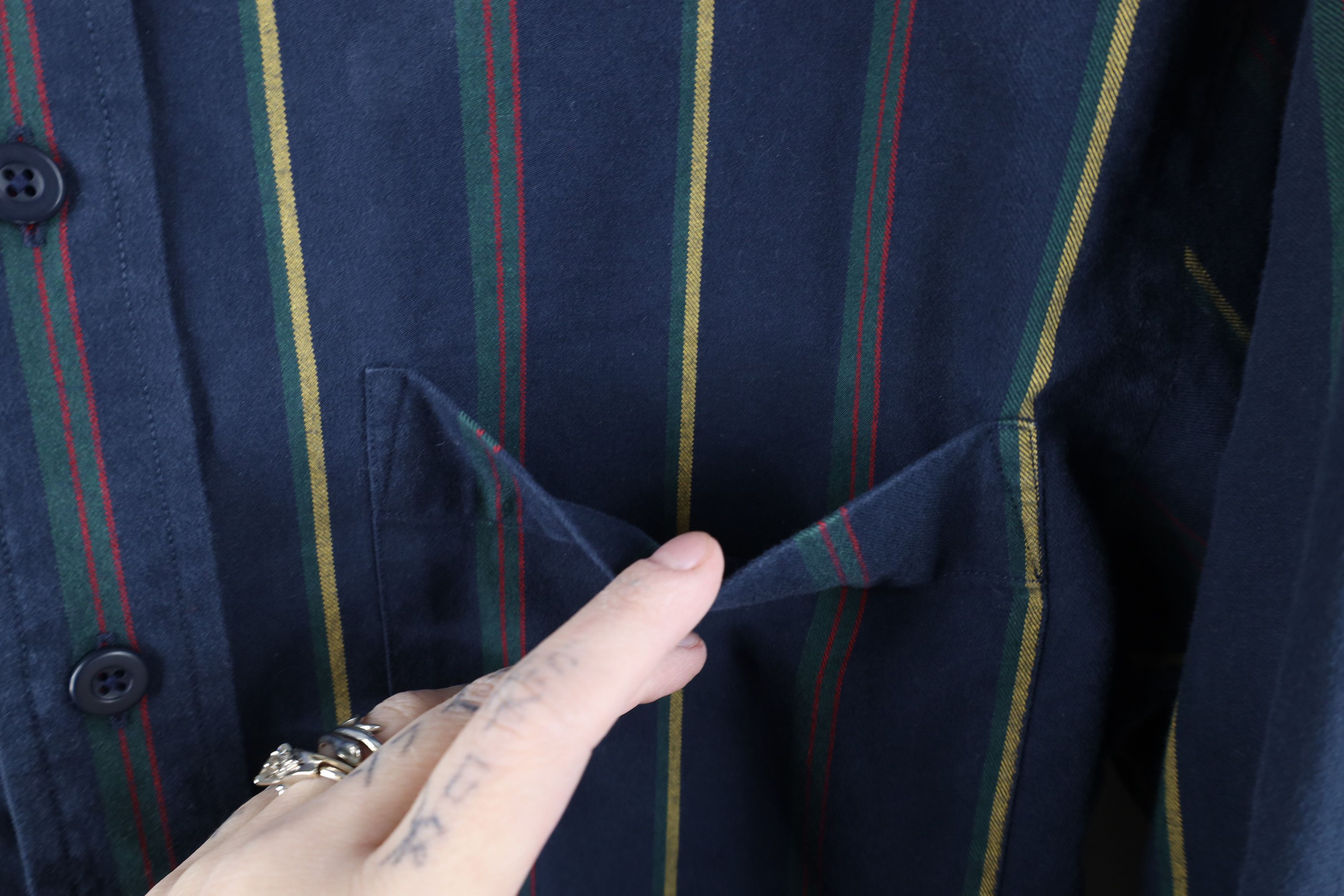 Vintage Vintage 90s Y2K Streetwear Rainbow Striped Button Down Shirt Size US S / EU 44-46 / 1 - 6 Thumbnail