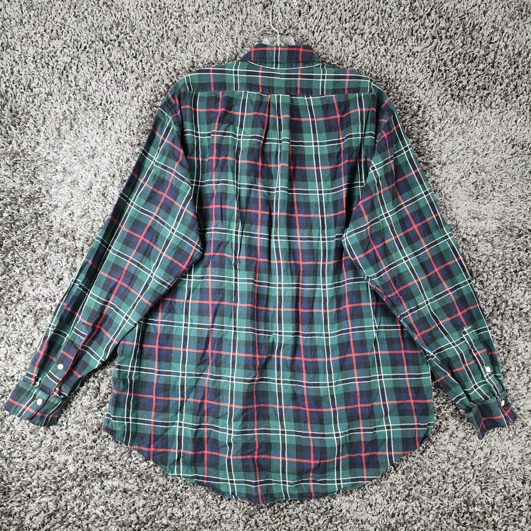 Ralph Lauren VINTAGE Ralph Lauren Shirt Plaid Made in USA XL Long Sleeve Button-Up Mens Green 90s USA Theme Size US XL / EU 56 / 4 - 6 Thumbnail