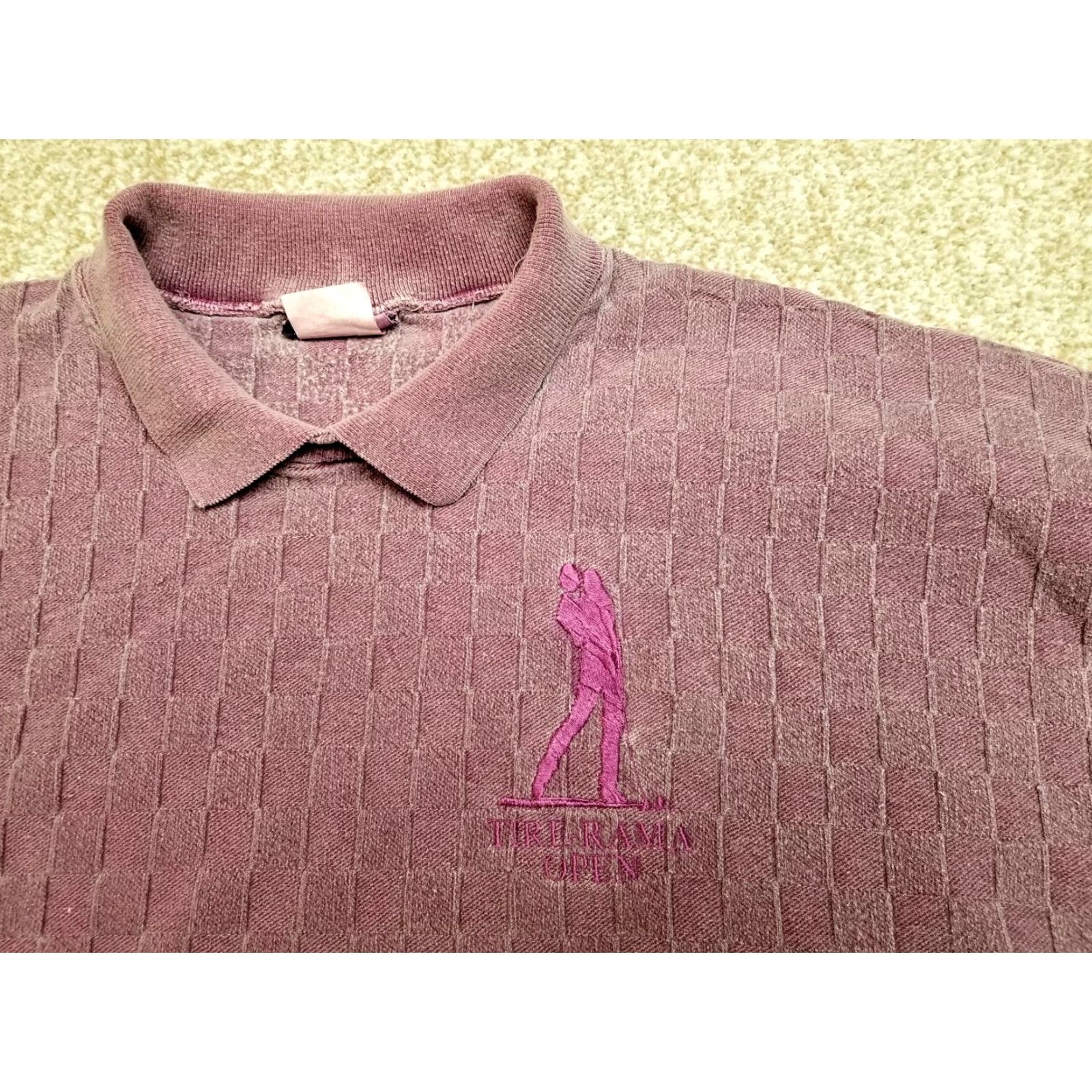 Vintage VINTAGE Tire Rama Golf shirt Mens L Purple Short Sleeve Cottontops USA 90s Golf Embroidered Solid Knit Pullover Cotton USA Mens L Size US L / EU 52-54 / 3 - 5 Thumbnail
