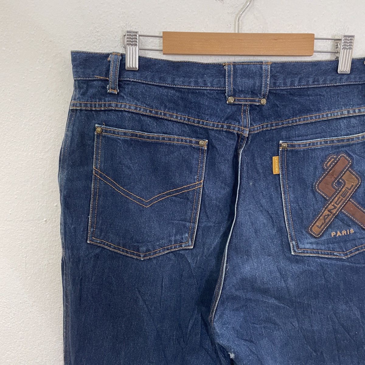 Lancel Vintage Lancel Spellout Logo Denim Jeans Size US 35 - 3 Thumbnail