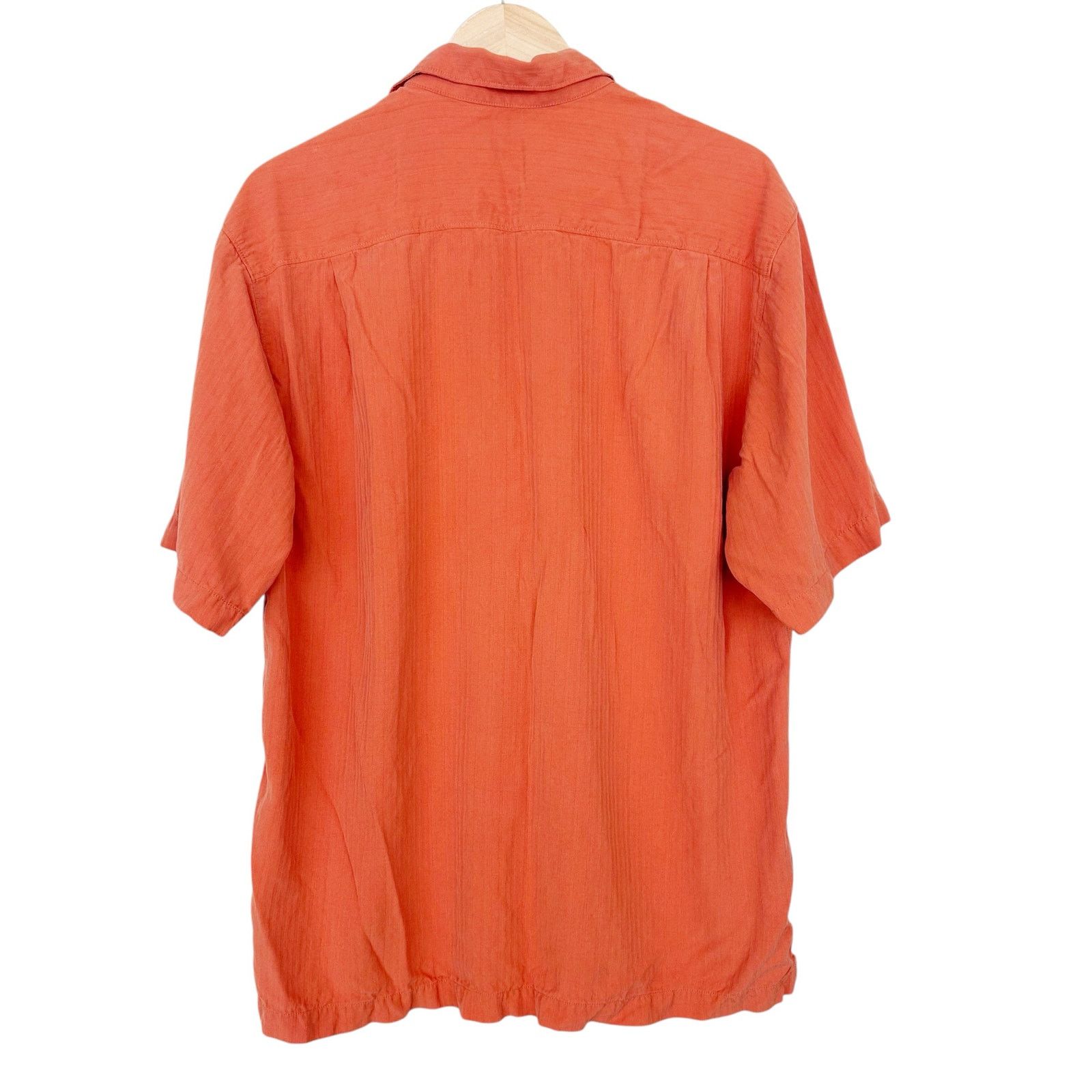 Tommy Bahama Tommy Bahama Orange 100% Silk Short Sleeve Button Down Sz L Size US L / EU 52-54 / 3 - 5 Thumbnail