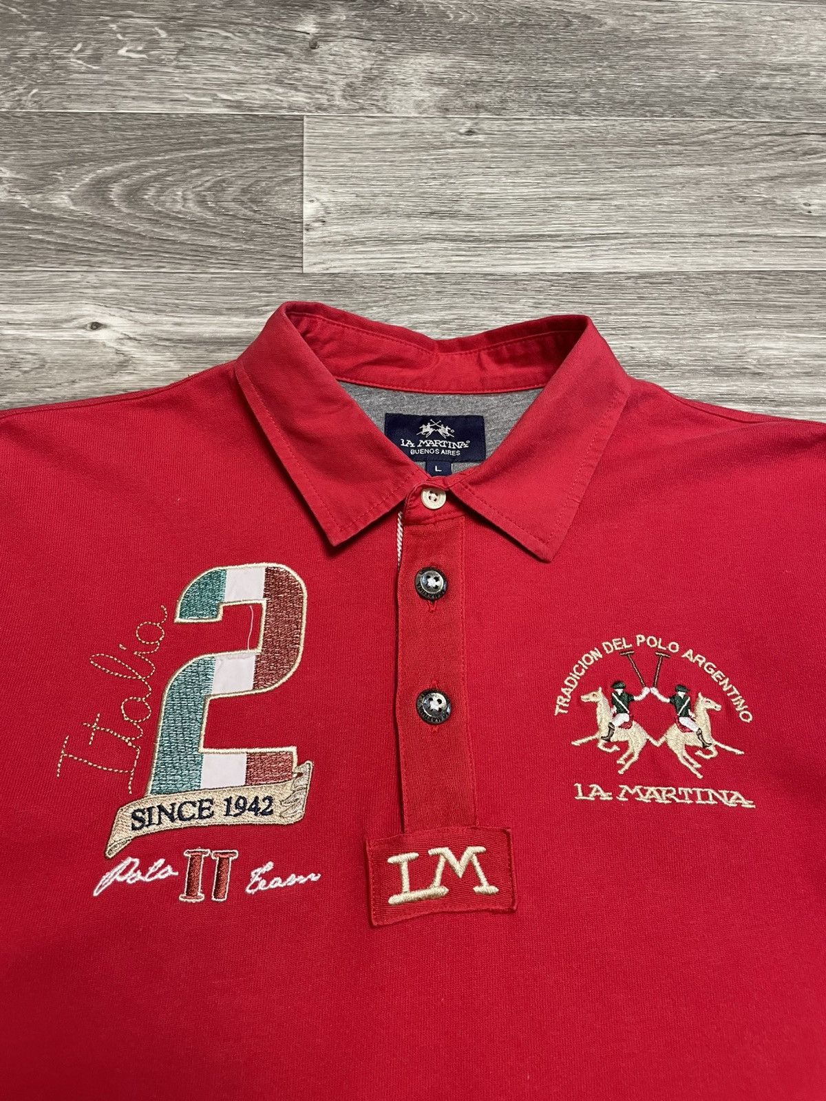 La Martina Vintage La Martina Italia Rugby Long Sleeve Polo Shirt Size US L / EU 52-54 / 3 - 7 Thumbnail