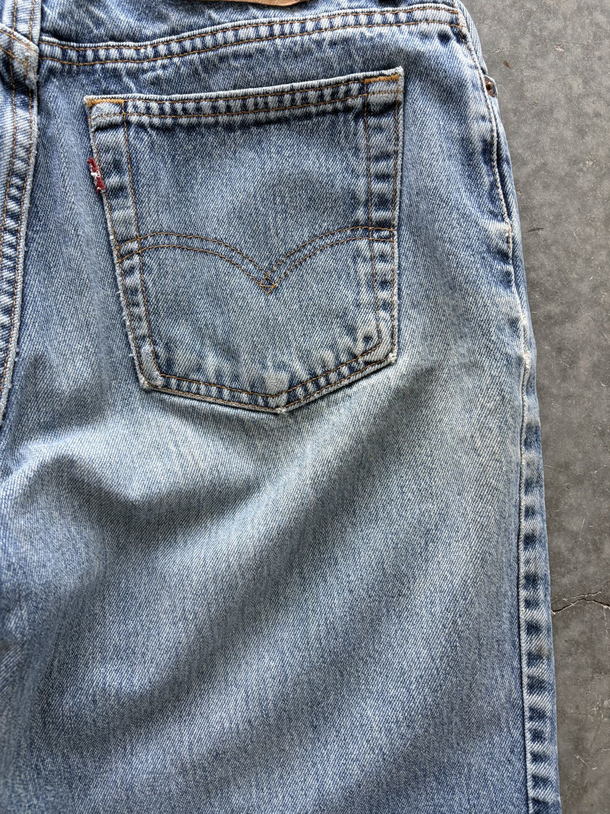 Levi's Vintage 90s Levis 550 Denim Shorts Baggy Distressed Skater Size US 31 - 9 Thumbnail