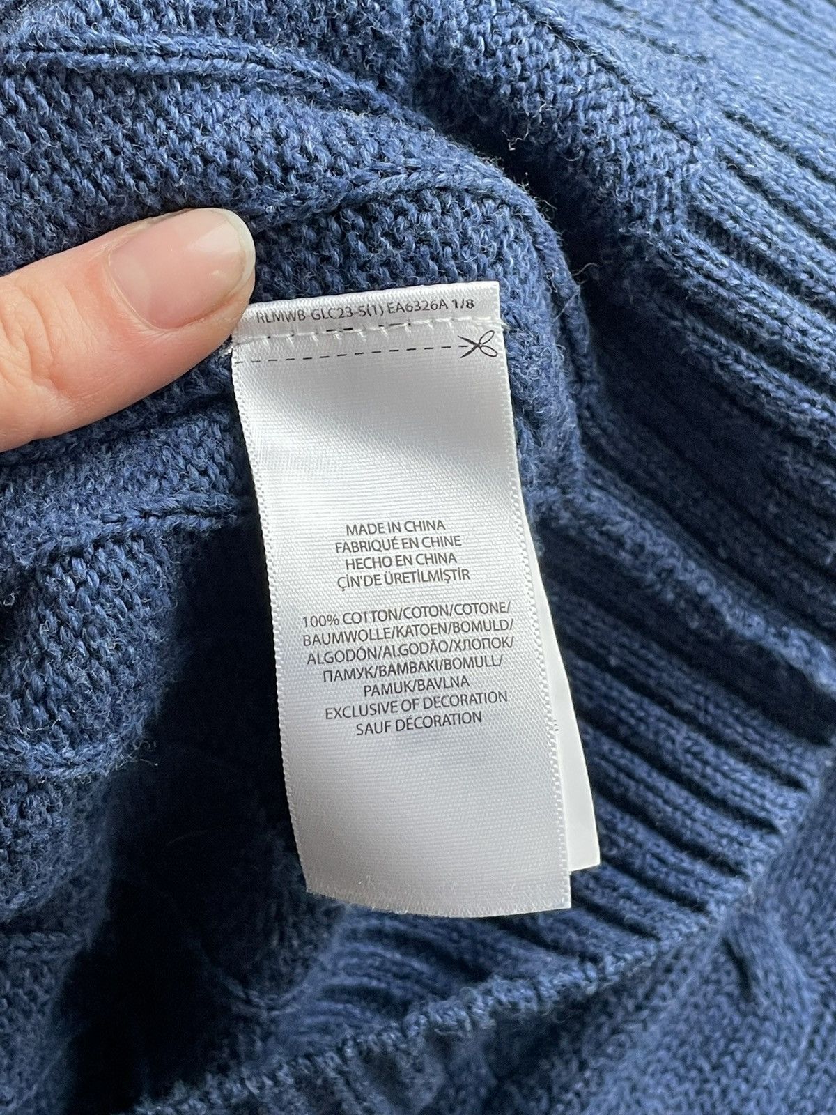 Polo Ralph Lauren Polo Blue Knit Sweater Heavy Oversized old money Style Size US XXL / EU 58 / 5 - 12 Thumbnail