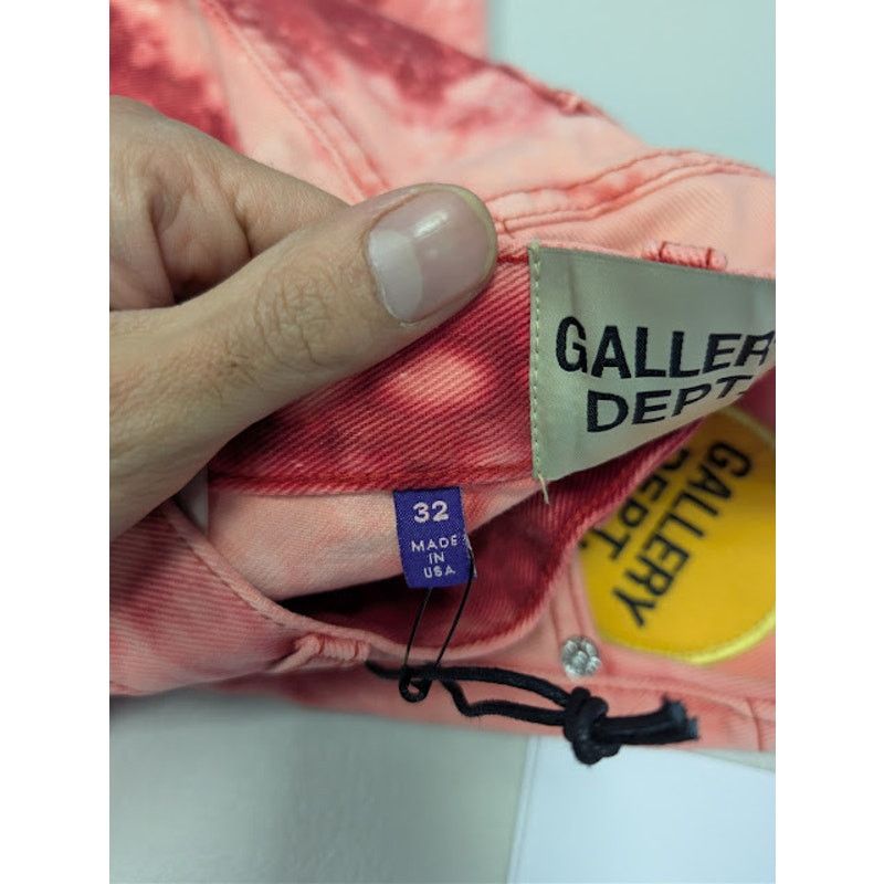 Gallery Dept. o1rshd1 Biscayne Tie-Dye Slim Fit Denim Jeans in Red Size US 32 / EU 48 - 21 Thumbnail