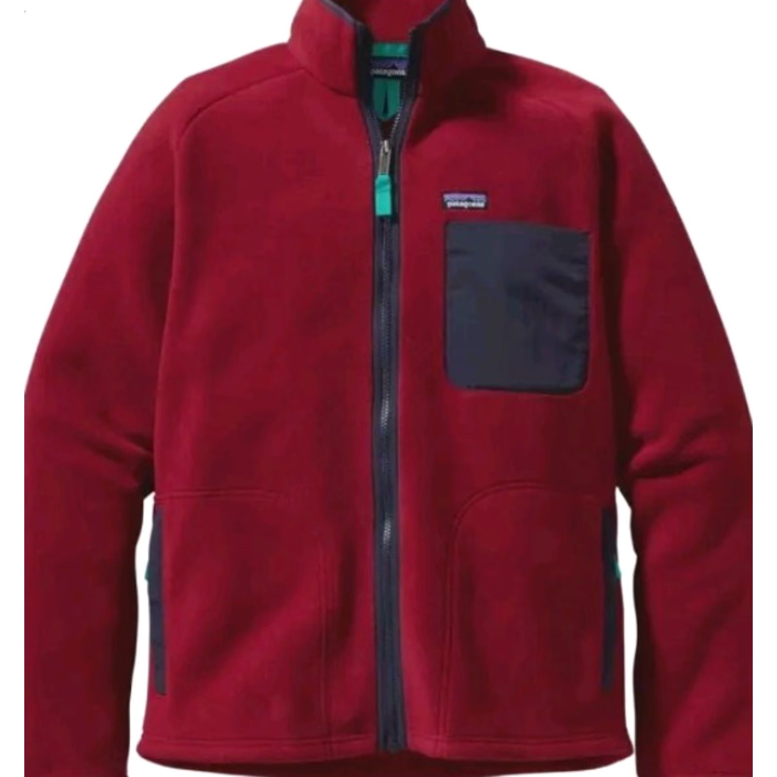 Patagonia VINTAGE Patagonia Synchilla Karstens Fleece Jacket Full Zip Mens Small Red Size US S / EU 44-46 / 1 - 2 Thumbnail