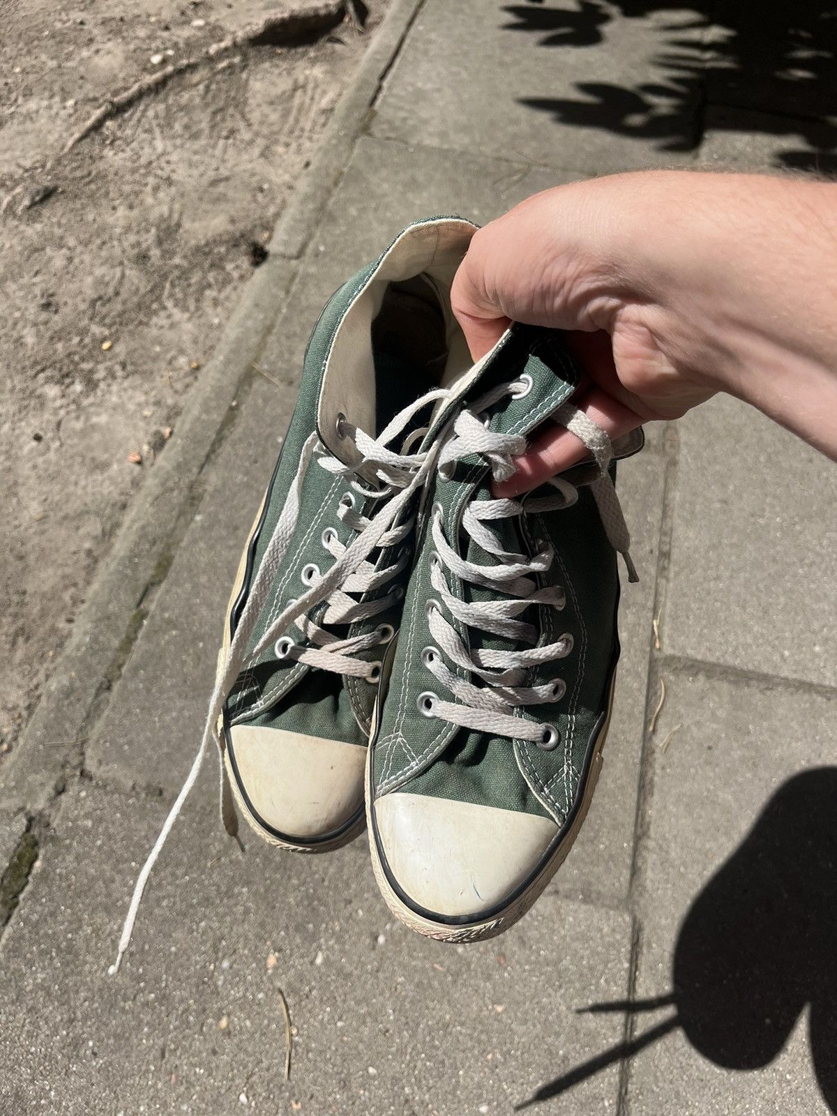 Converse Vintage Converse Chuck 70 High Washed Green Trashed 90s y2k Size US 9 / EU 42 - 3 Thumbnail