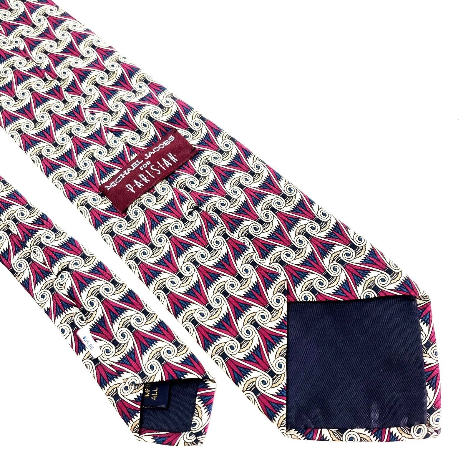 Michael Kors Michael Kors Parisian Silk Tie Print Red Geometric Short Size ONE SIZE - 5 Thumbnail