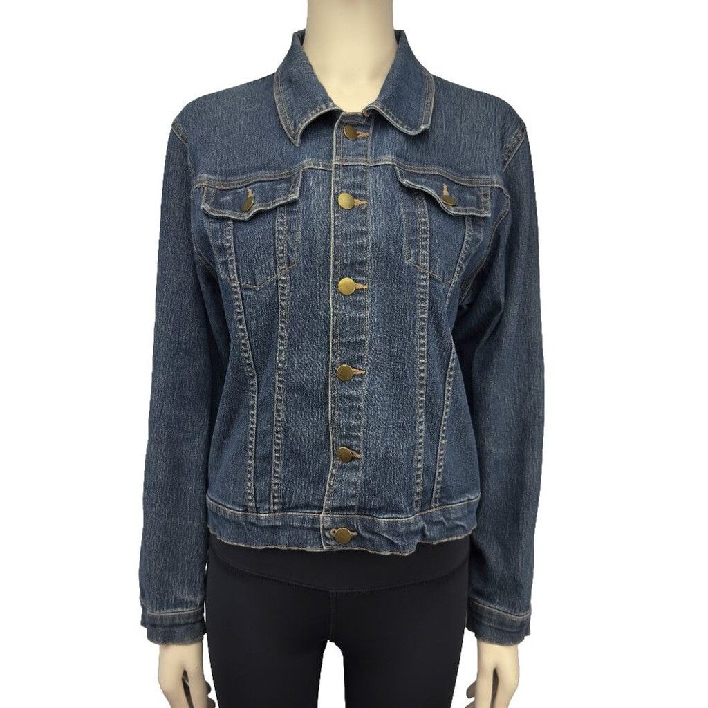 Other MY MAILLE MONTREAL Button up Dark Blue Jean Jacket Size M Size XXS / US 00 / IT 34 - 1 Thumbnail