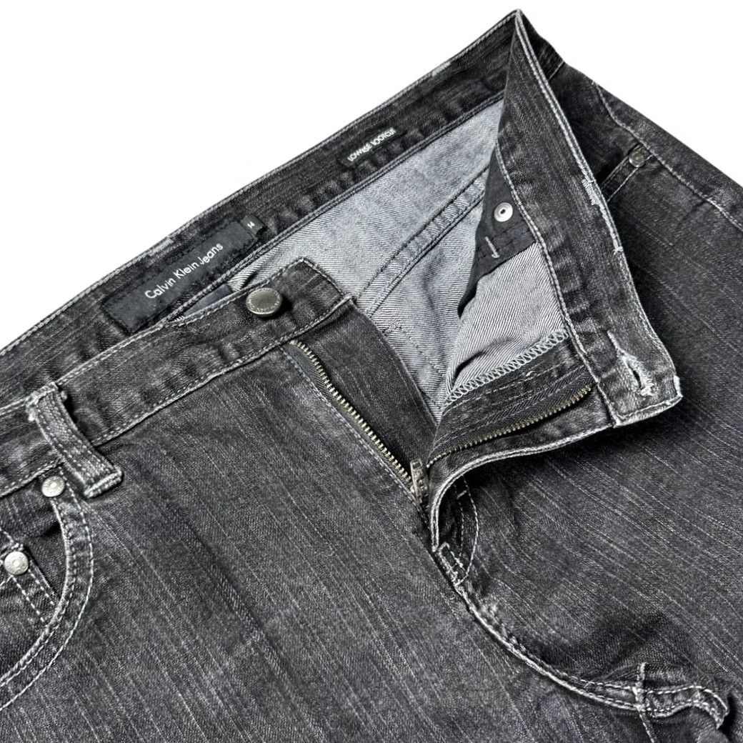 Calvin Klein Calvin Klein Bootcut Jeans Womens 14 Lowrise Black Charcoal Wash Jeans Grunge 90s Y2K Size 36" / US 14 / IT 50 - 5 Thumbnail