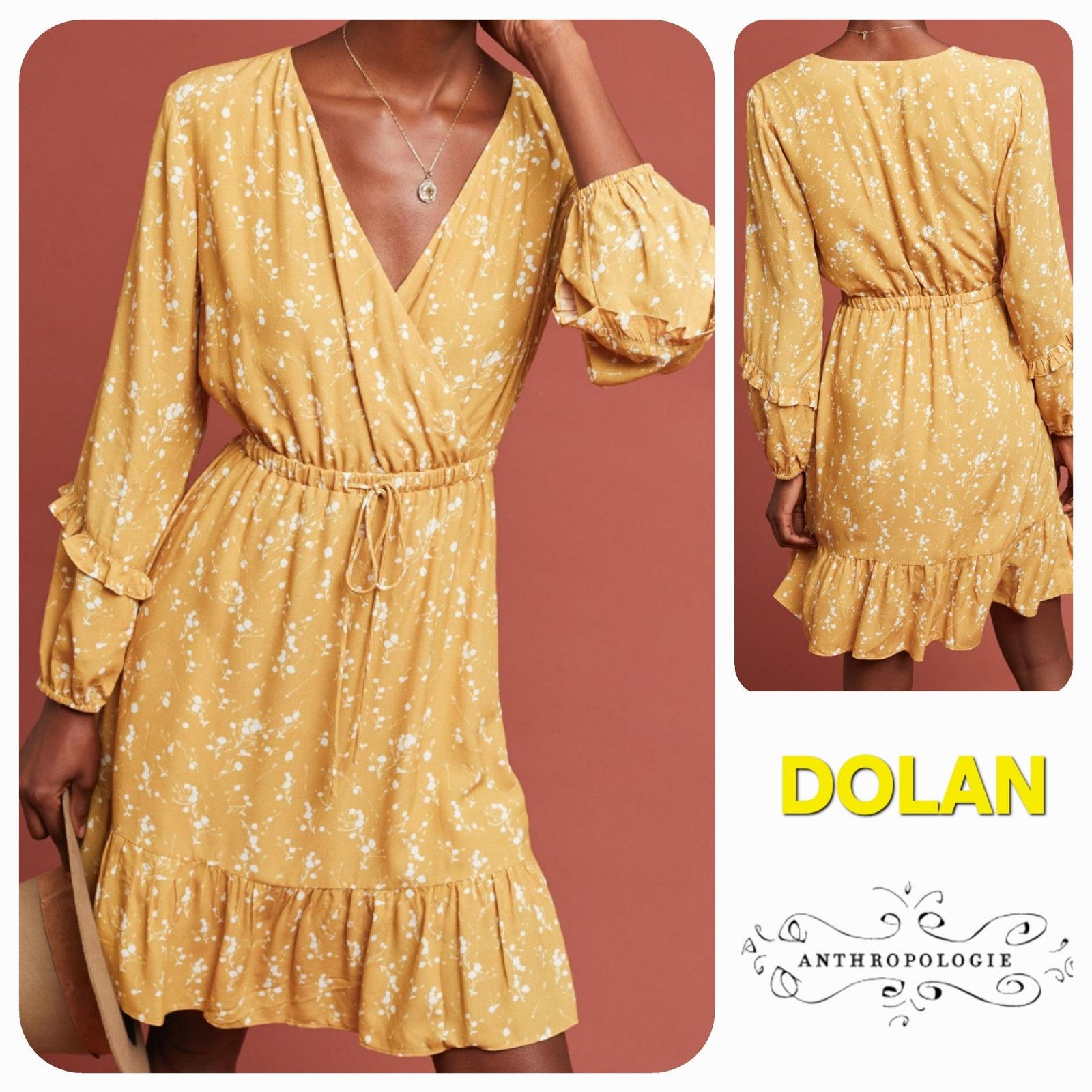Other Dolan Left Coast Barnier Dress Floral Faux Wrap Sz M [8-10] Size M / US 6-8 / IT 42-44 - 1 Thumbnail