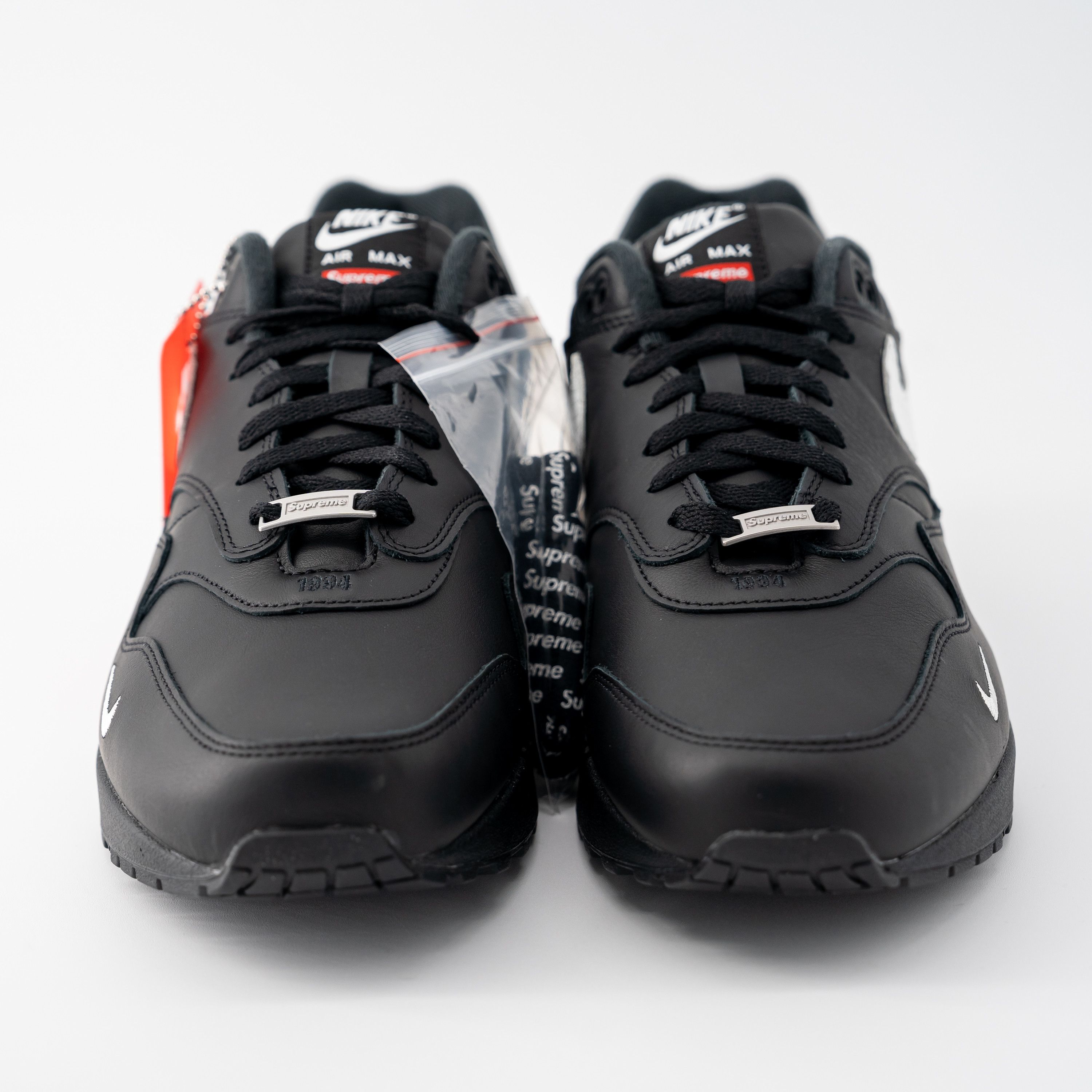 Nike 13 - Nike Supreme x Air Max 1 '87 SP Black White HF8813 001 Size US 13 / EU 46 - 2 Thumbnail