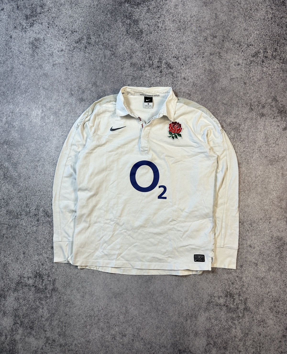 Y2k vintage Nike England Long Rugby Streetwear Jersey VTg M
