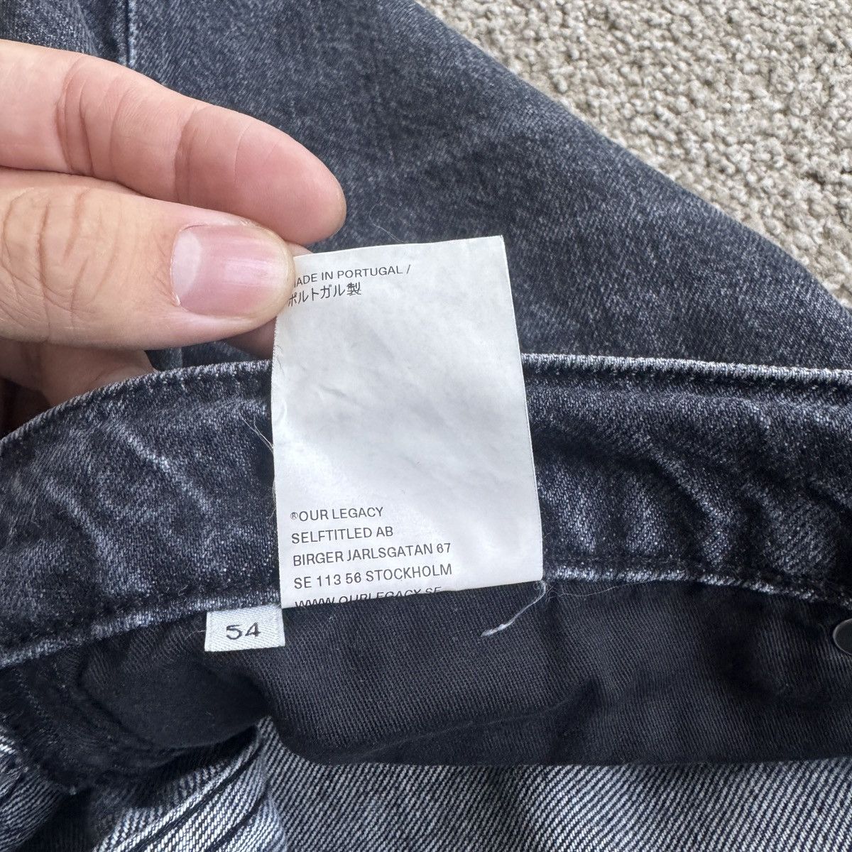 Our Legacy Our Legacy Third Cut in Black/Grey Size US 36 / EU 52 - 7 Thumbnail