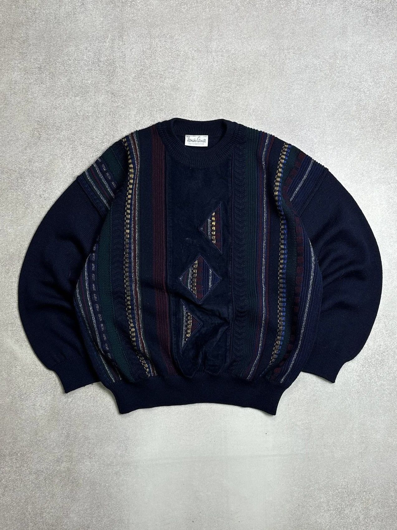 Carlo Colucci Vintage Carlo Colucci Coogi Style 3D Knit Sweater Rare M Size US M / EU 48-50 / 2 - 1 Thumbnail