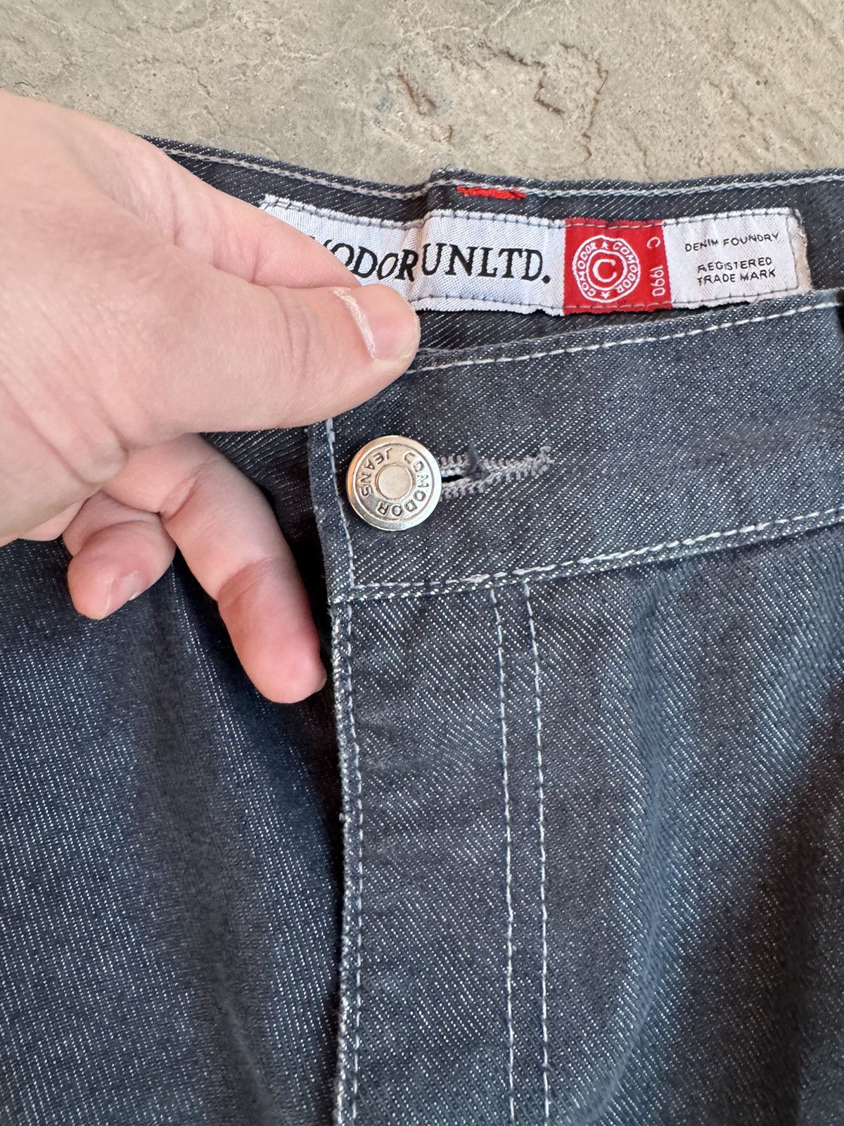 Japanese Brand × Vintage Vintage Workwear Baggy Double Knee Distressed Denim Pants Size US 32 / EU 48 - 13 Thumbnail