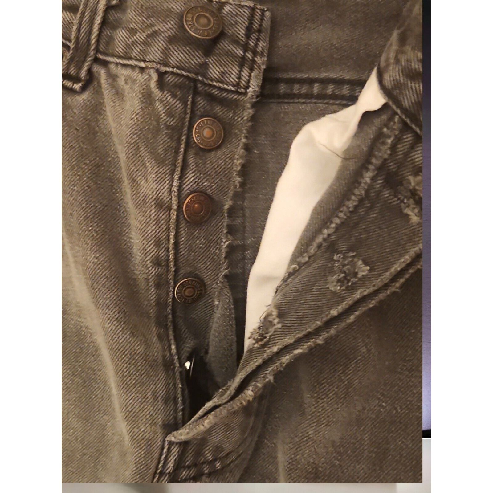Levi's Levis 501 80S Vtg Distressed Jeans Button Fly Mens 32x32 Bla Size US 32 / EU 48 - 4 Thumbnail