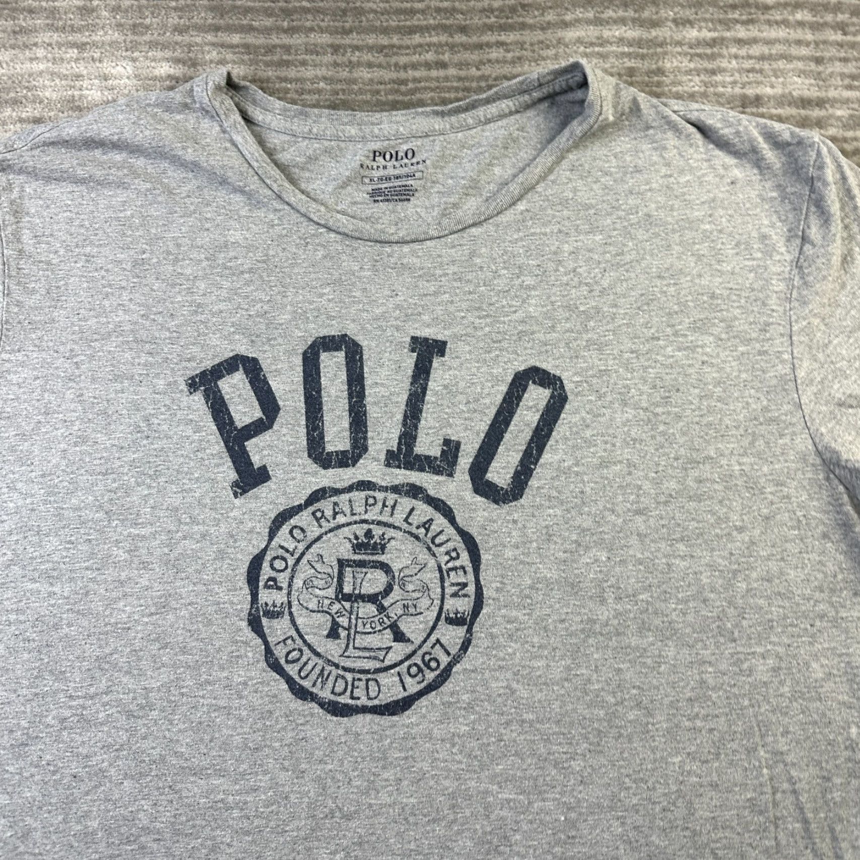 Polo Ralph Lauren Polo Ralph Lauren Shirt Mens Extra Large Gray New York Crest Logo Size US XL / EU 56 / 4 - 3 Thumbnail