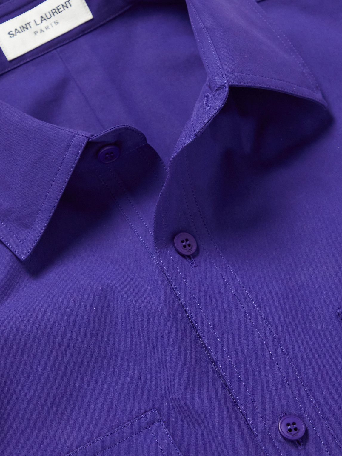 Saint Laurent Paris o1bcso1str0924 Overshit in Heritage Cotton Twill in Blue Size US XL / EU 56 / 4 - 5 Thumbnail