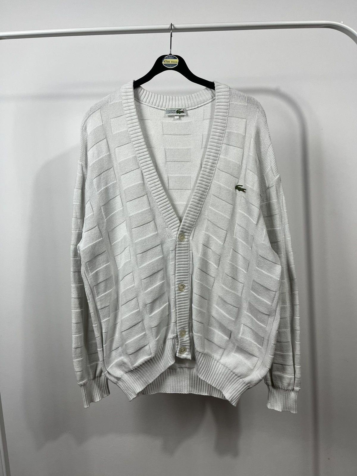 Lacoste Vintage Chemise Lacoste Cardigan Made in France Size 5 Size US XL / EU 56 / 4 - 1 Thumbnail