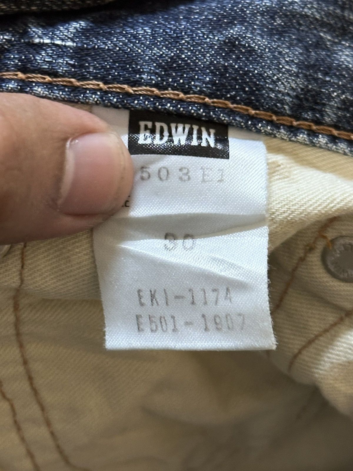 Edwin Vintage Edwin 503 Premium Mudwash Grunge Distressed Denim Size US 31 - 9 Thumbnail