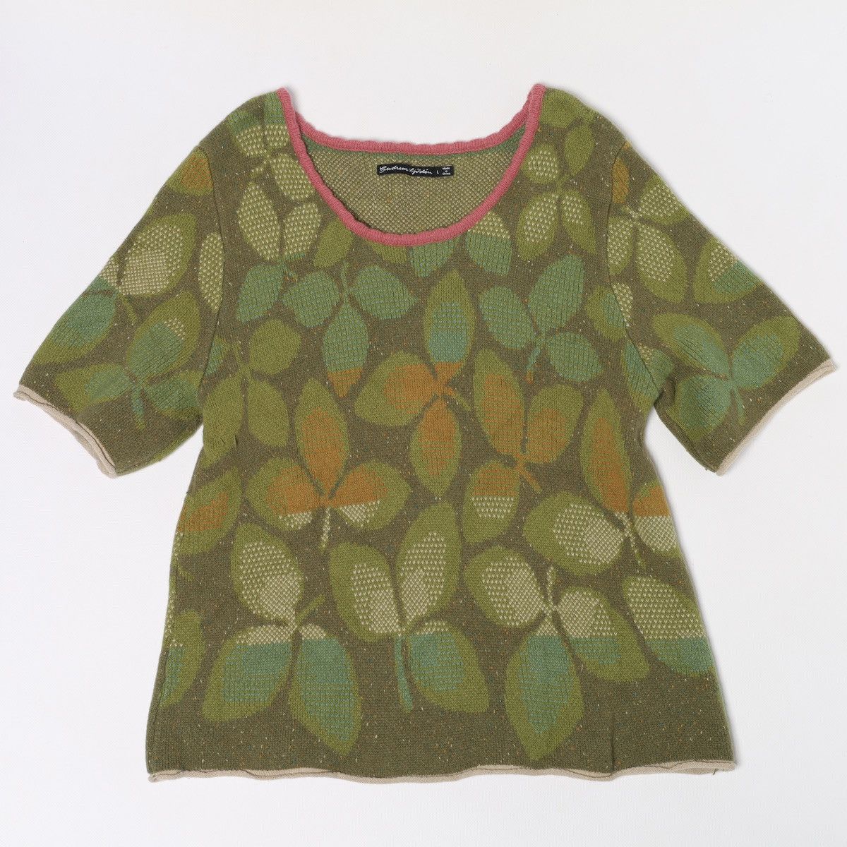 Gudrun Sjoden Gudrun Sjoden Wool Cotton Flowers Floral Print Sweater Top Size L / US 10 / IT 46 - 1 Thumbnail