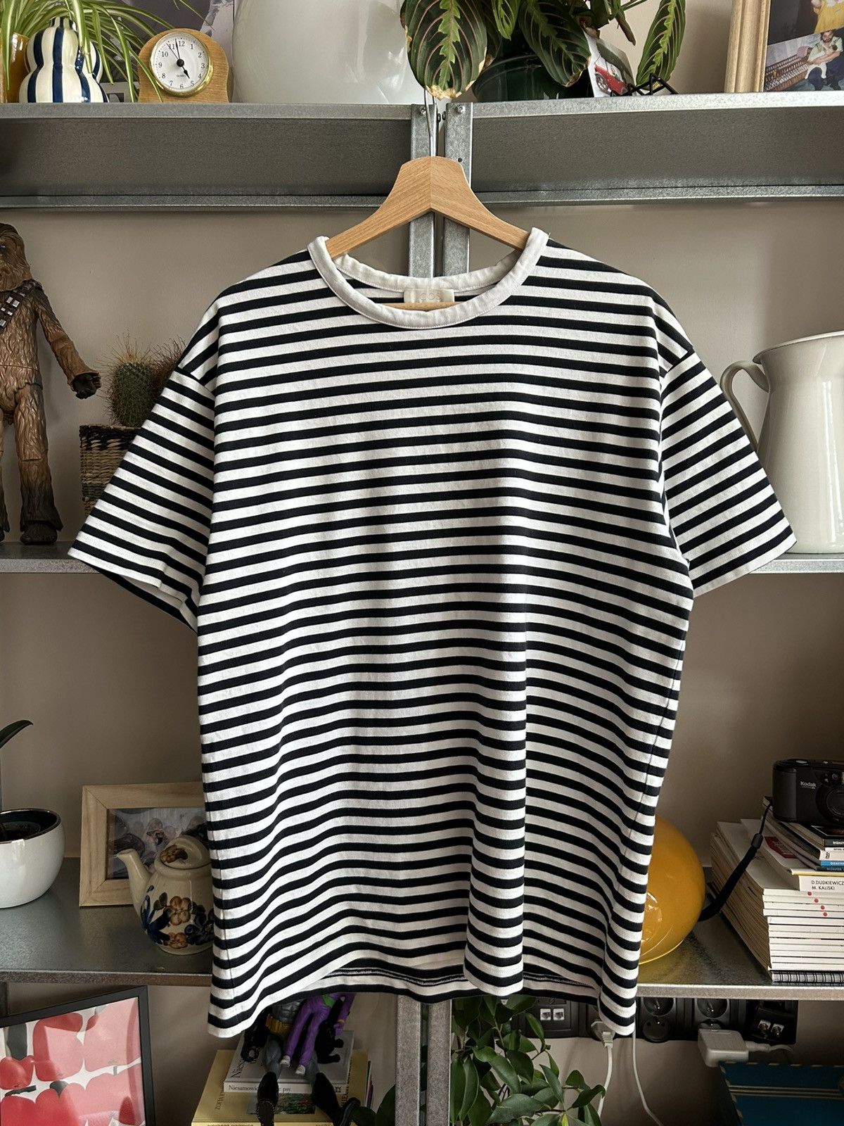 Cos COS Black White Stripped Tee Minimalist Designer Scandi Size US M / EU 48-50 / 2 - 1 Thumbnail