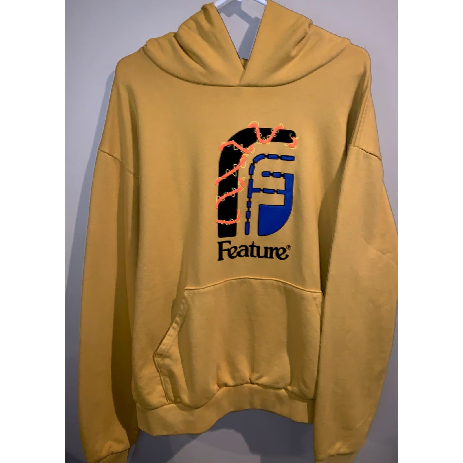 Feature Hoodie Men’s S Yellow Oversized Street Fashion Skate All Is Good, Men's — image 3 of 6