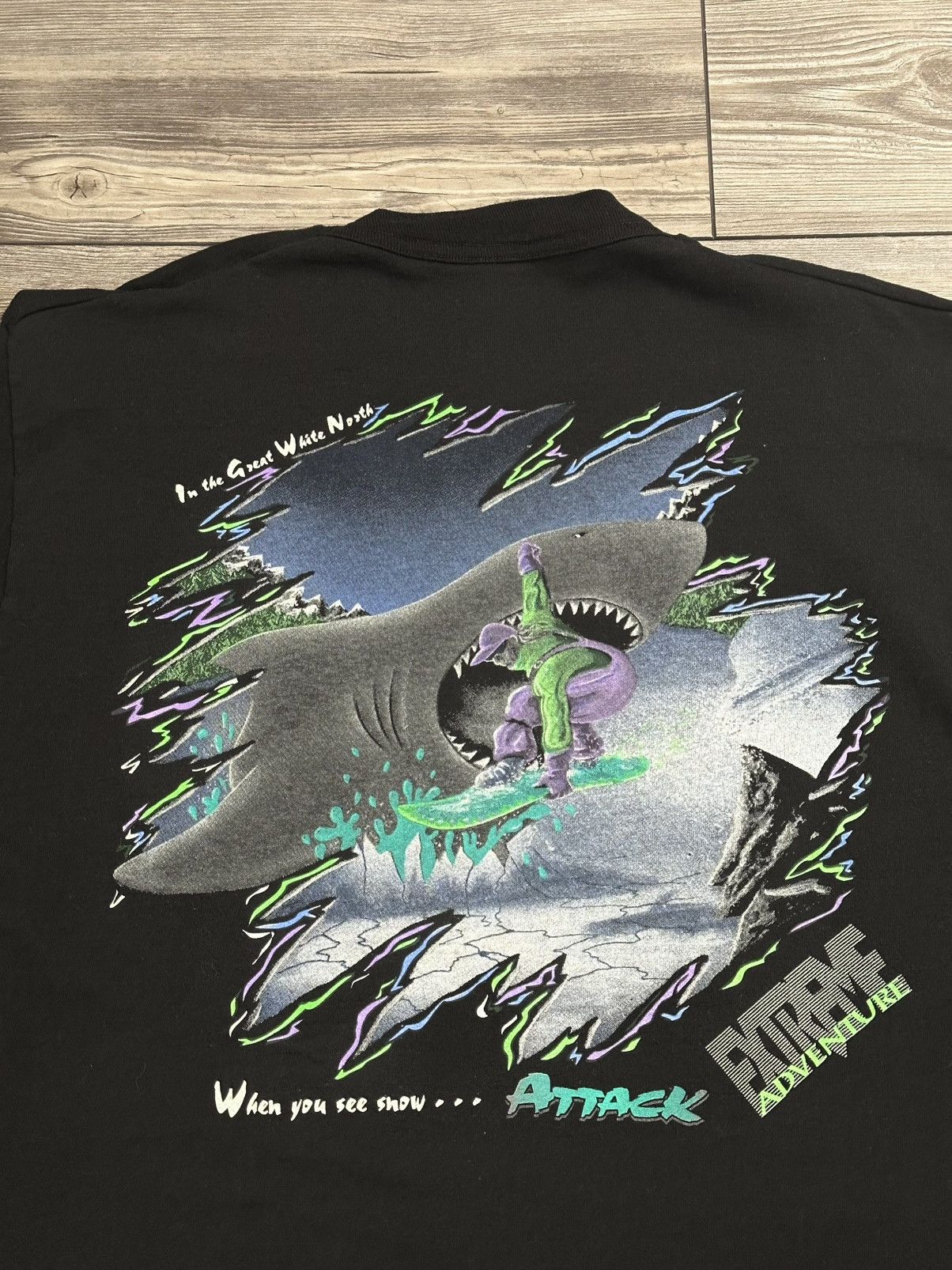 Fruit Of The Loom × Vintage Vintage 90’s Extreme Adventure Snowboarding Longsleeve Size US XL / EU 56 / 4 - 3 Thumbnail
