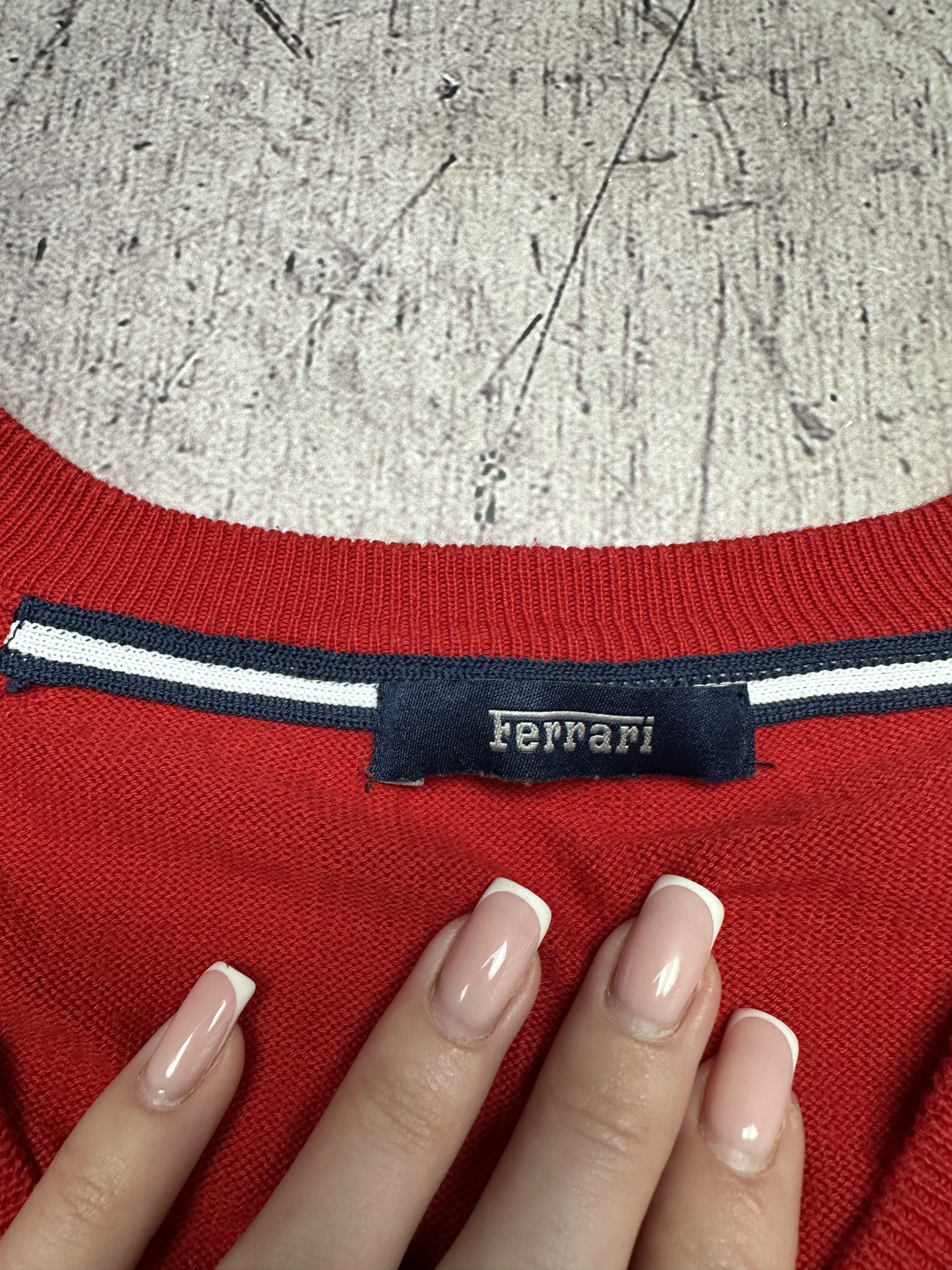 Ferrari Ferrari Vintage Mens V-Neck Sweater Size US L / EU 52-54 / 3 - 4 Thumbnail