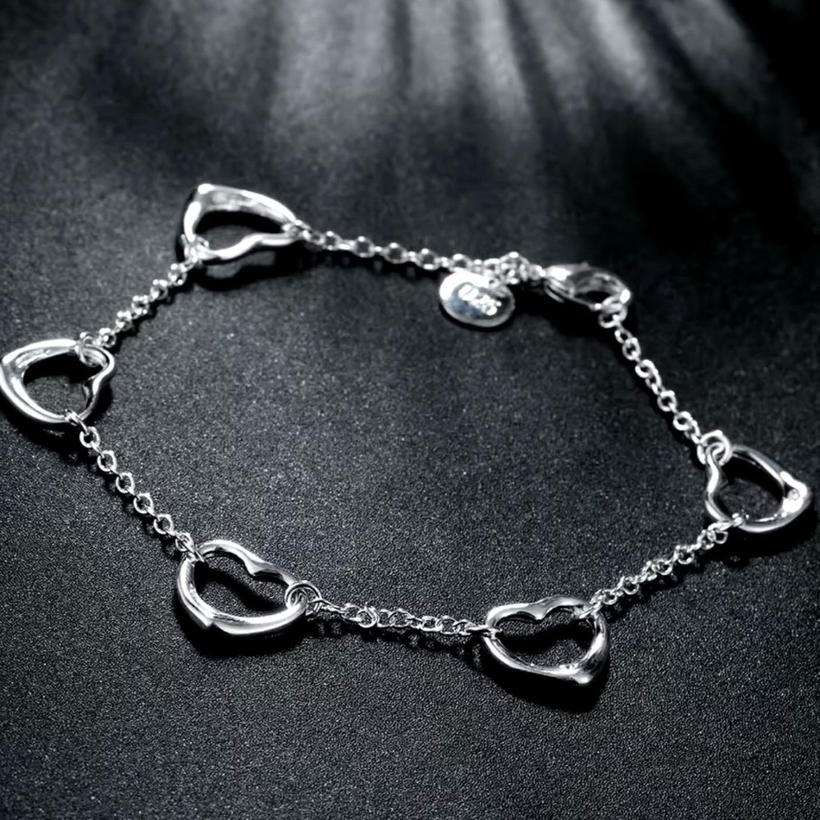 Other Sterling Silver Heart Bracelet 8” Size ONE SIZE - 2 Thumbnail