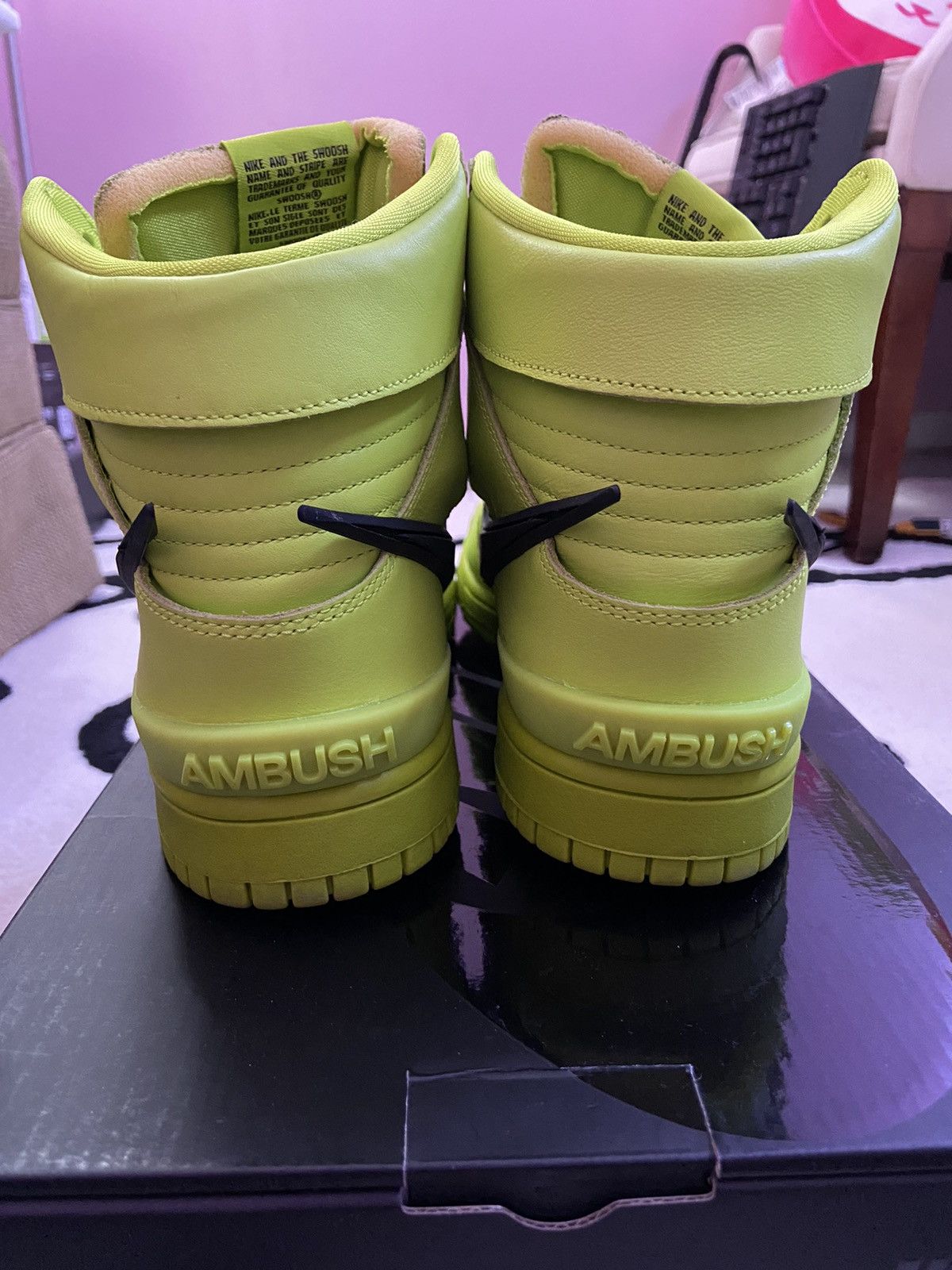 Ambush Design × Nike Ambush Nike Dunk High Flash Lime Size US 8 / EU 41 - 4 Thumbnail