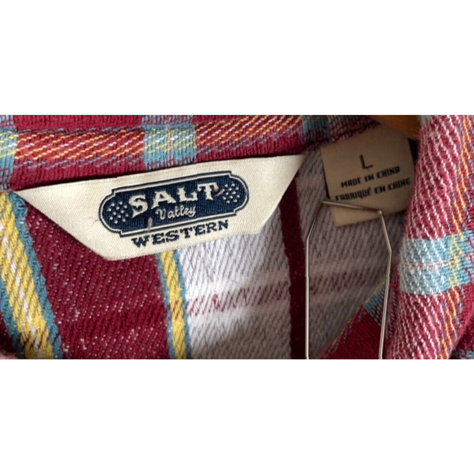 Vintage VINTAGE Salt Valley Western Flannel Shirt Dark Red Plaid Pearl Snap Adult Medium Regular Fit Mens Reduced Snap Wear Casual Workwear 80s 90s Style Size US M / EU 48-50 / 2 - 3 Thumbnail