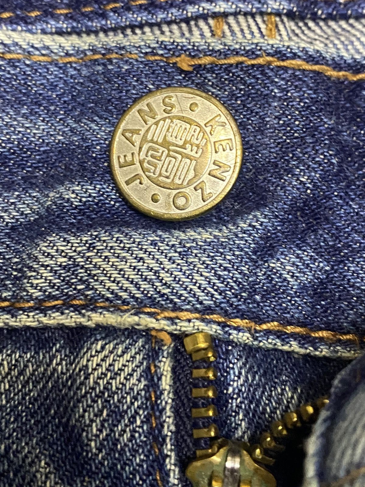 Japanese Brand Vintage Kenzo Japan Mud Wash Distressed Baggy Jeans Size US 32 / EU 48 - 9 Thumbnail