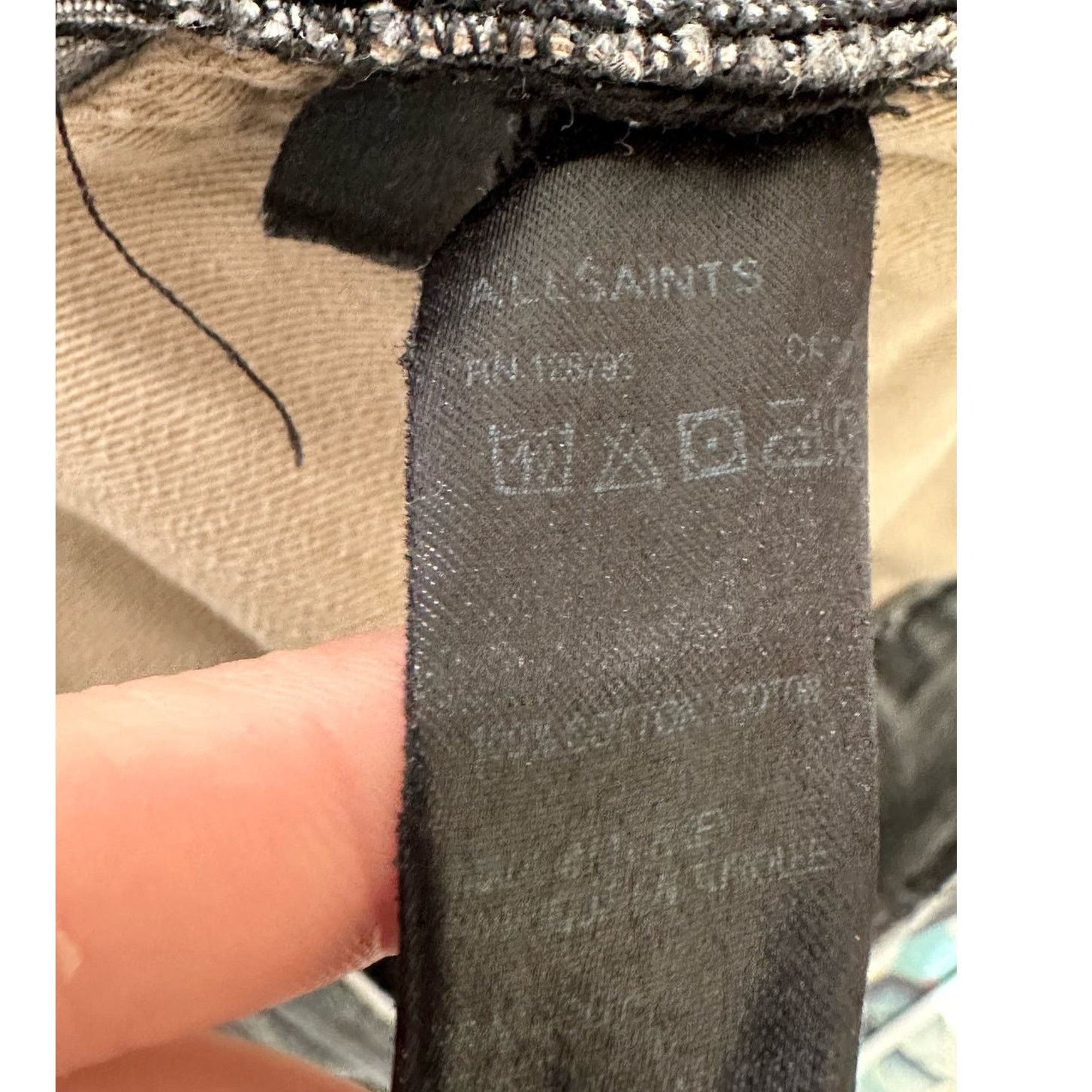 Allsaints All Saints 607 black wash straight leg jeans size 34 Size US 34 / EU 50 - 4 Thumbnail