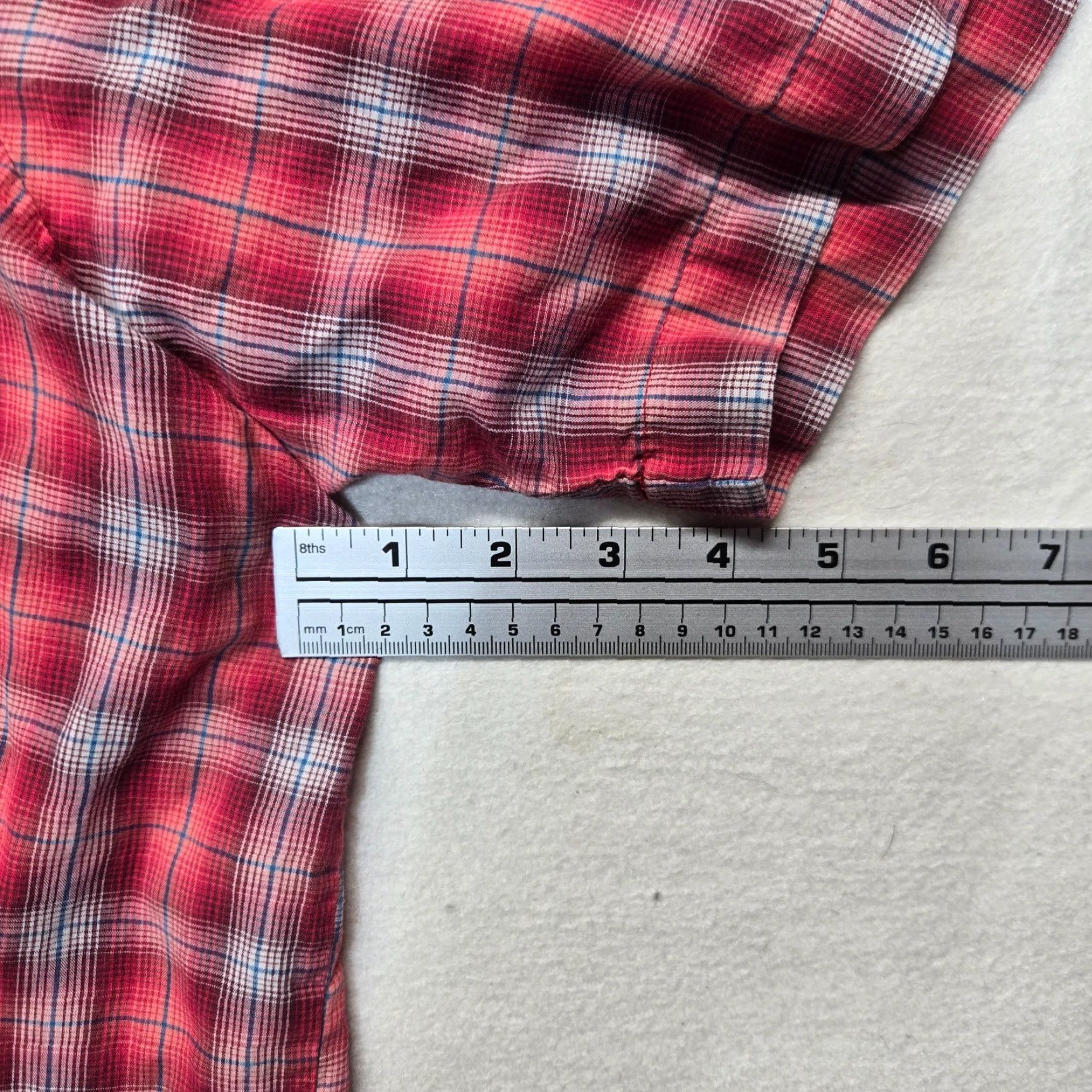 Wrangler VINTAGE Wrangler Men’s Casual Short Sleeve Plaid Button-Down Shirt 3XL Red Cotton Spring Summer Fall Size US XXL / EU 58 / 5 - 5 Thumbnail