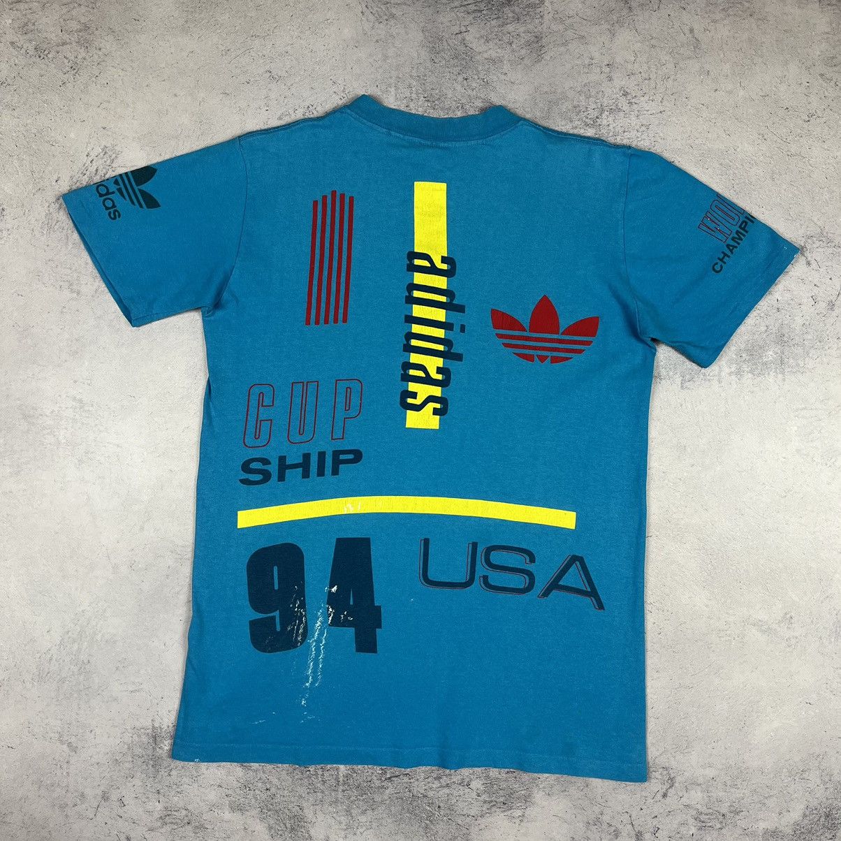 Adidas Vintage Adidas Rare World Champion USA big logo tee 90’s Size US S / EU 44-46 / 1 - 12 Thumbnail