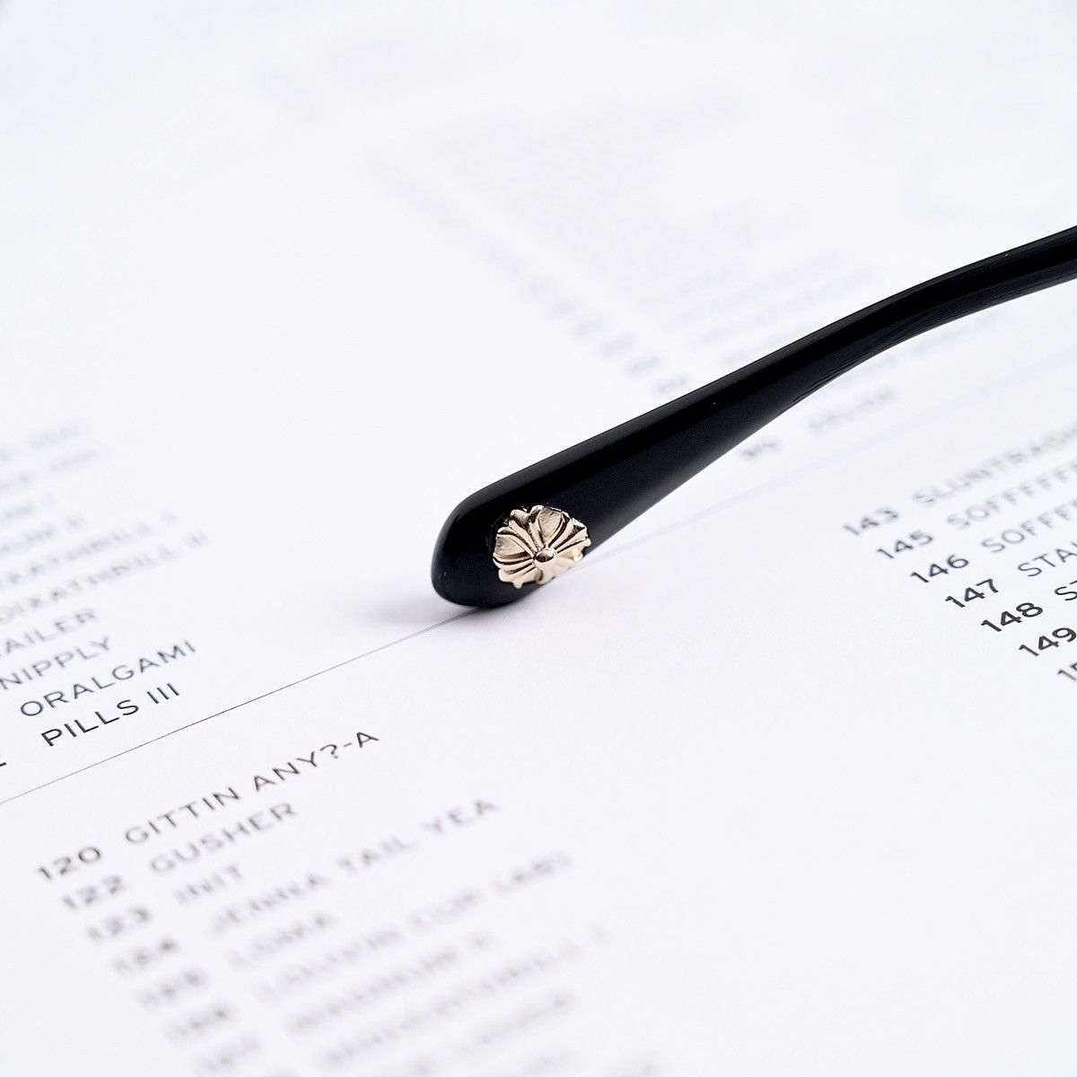 Chrome Hearts CHROME HEARTS COX UCKER BLACK 18K GOLD PLATED GLASSES Size ONE SIZE - 10 Thumbnail